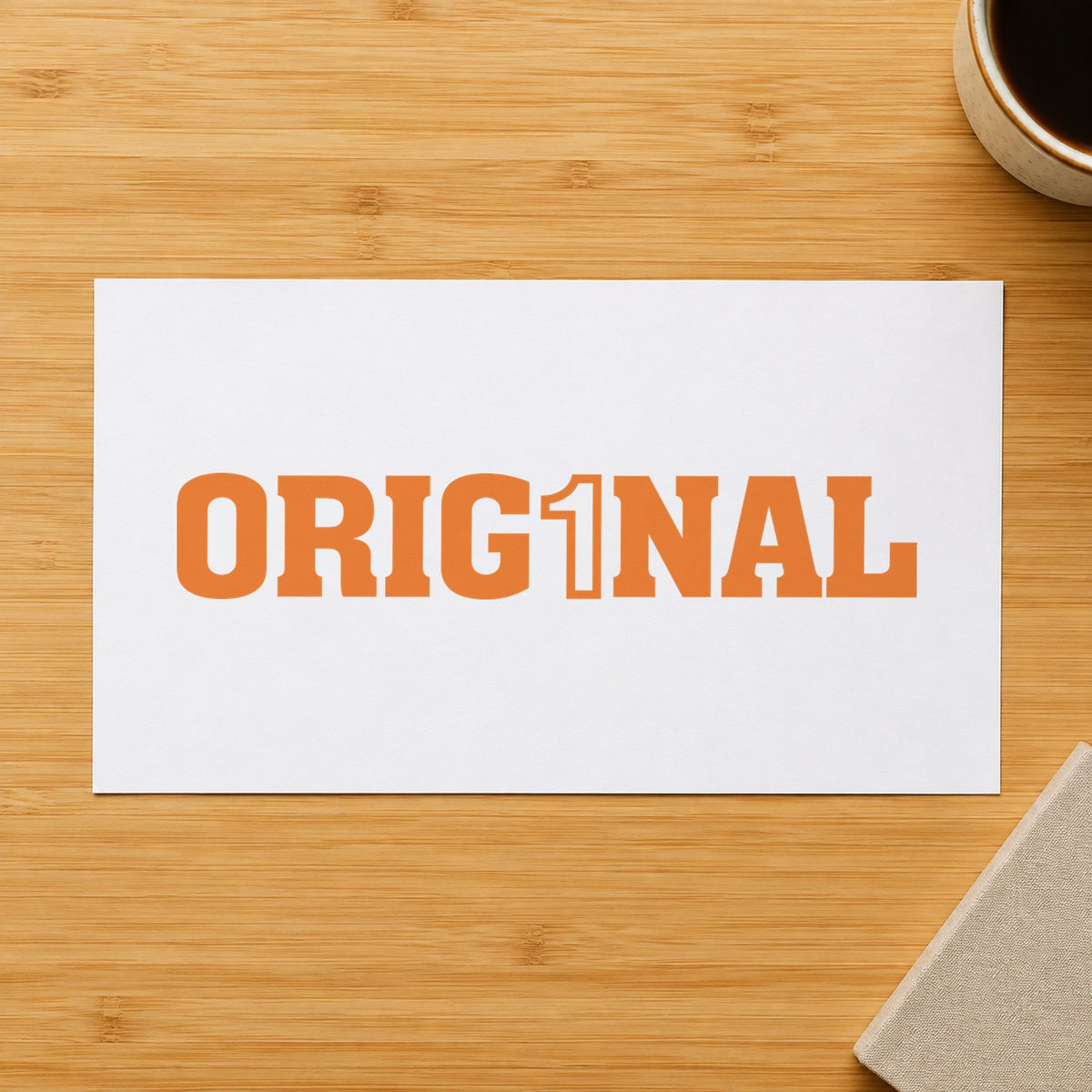 Crisp "Orig1Nal" imprint produced by the Orig1Nal Stamp