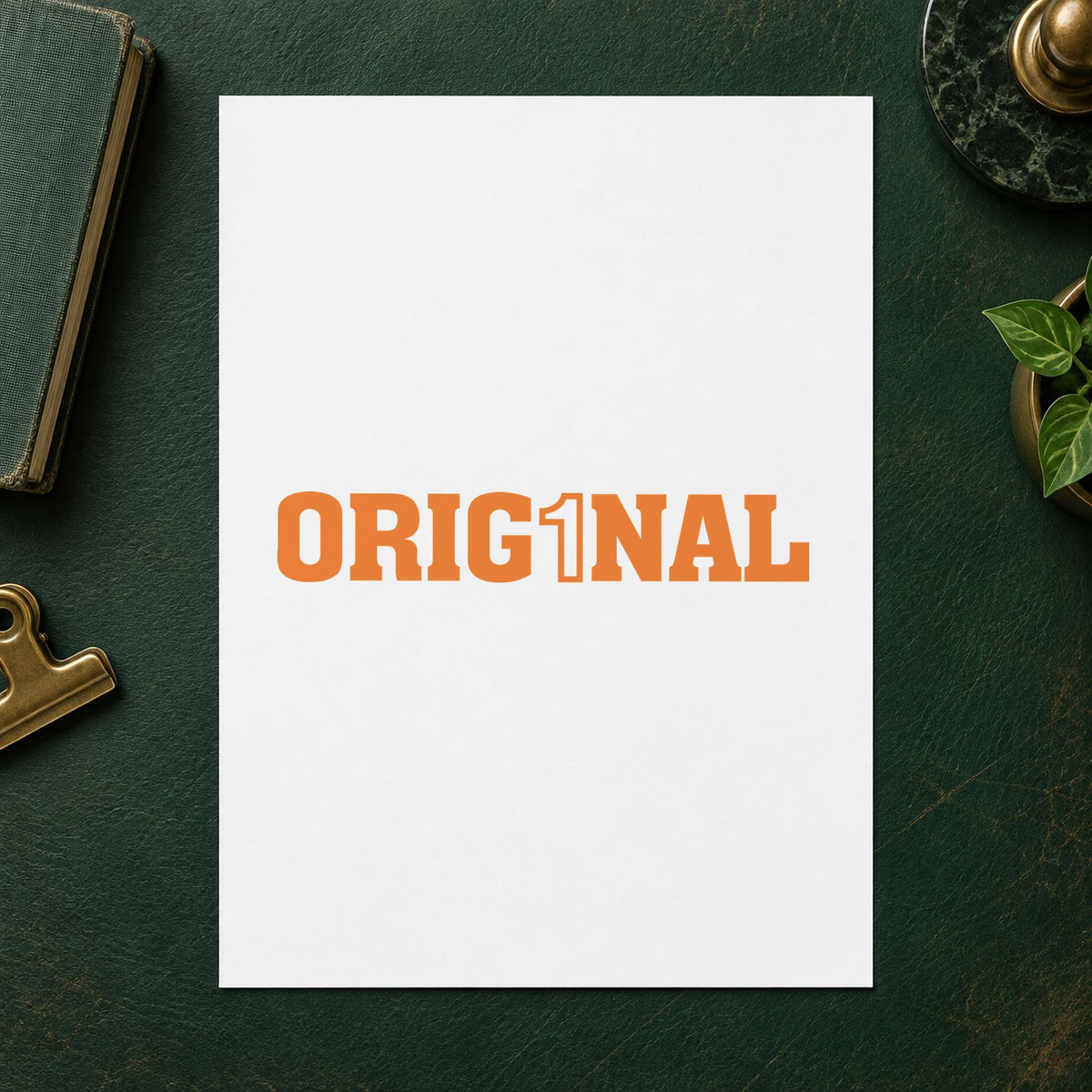 "Orig1Nal" stamp mark in everyday office use, Xstamper 1824