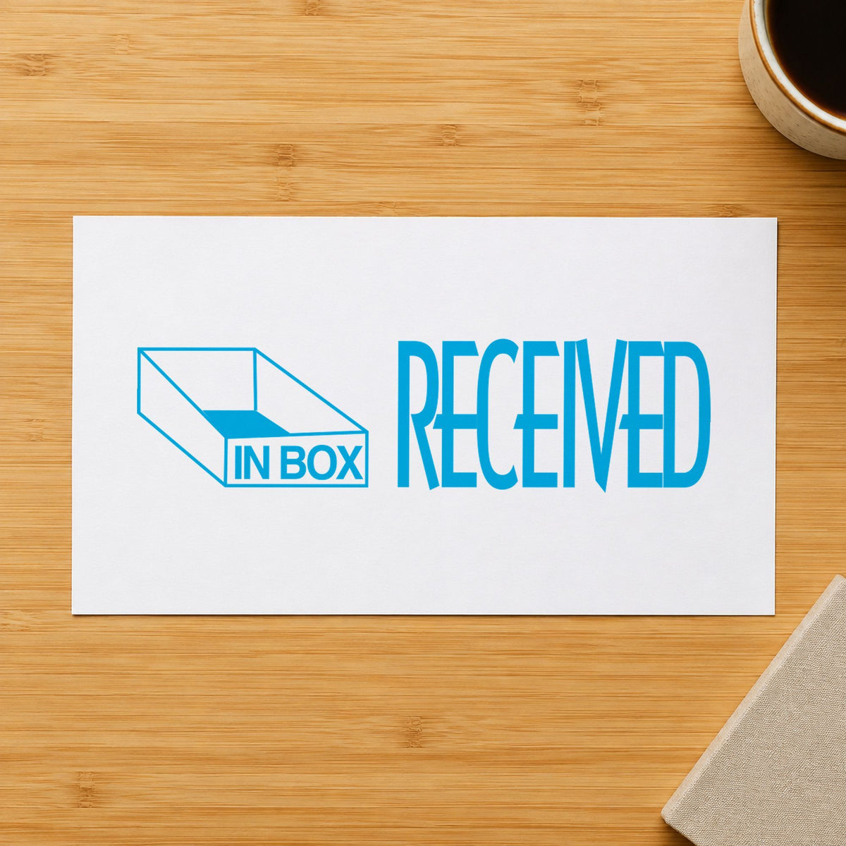Marking a page "Received" with the Received Stamp – Blue Pre-Inked Xstamper