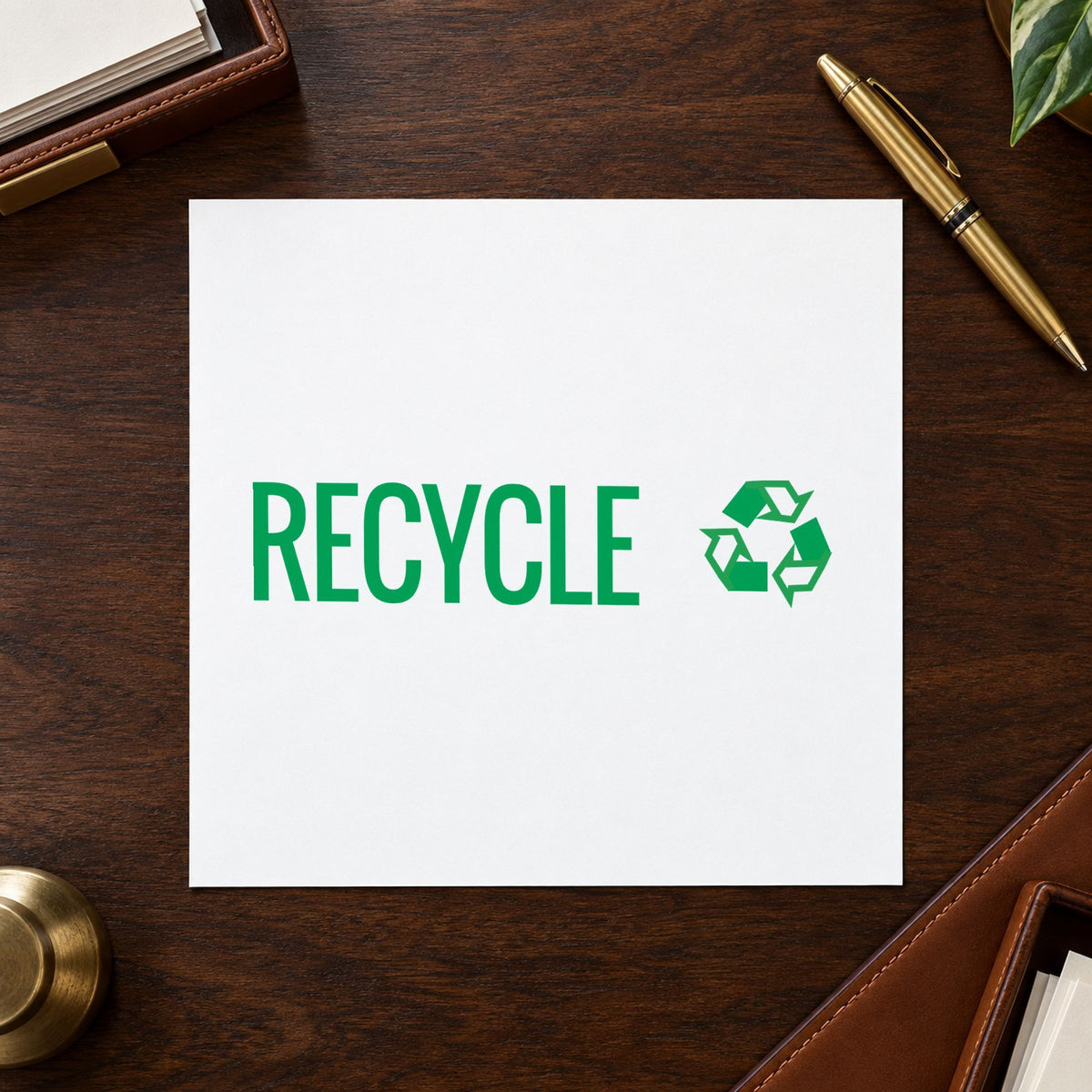 "Recycle" stamp mark in everyday office use, Xstamper 1364