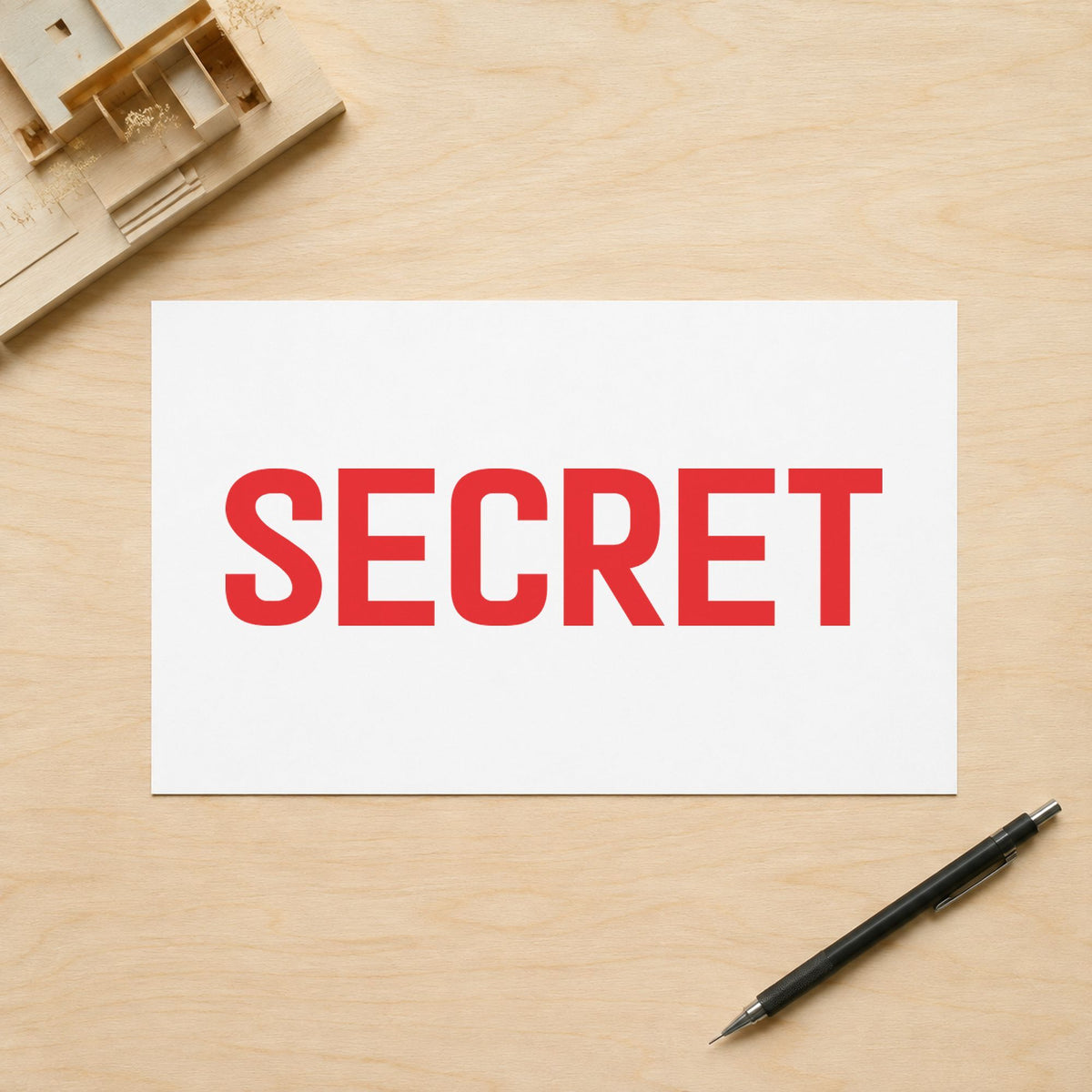 Crisp "Secret" imprint produced by the Secret Stamp