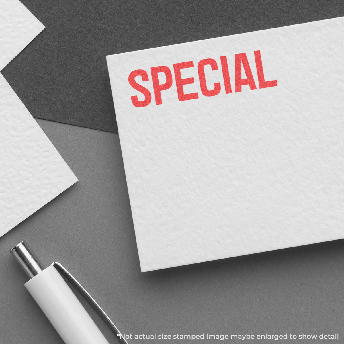 "Special" imprint used to flag items for handling, Xstamper Special Stamp