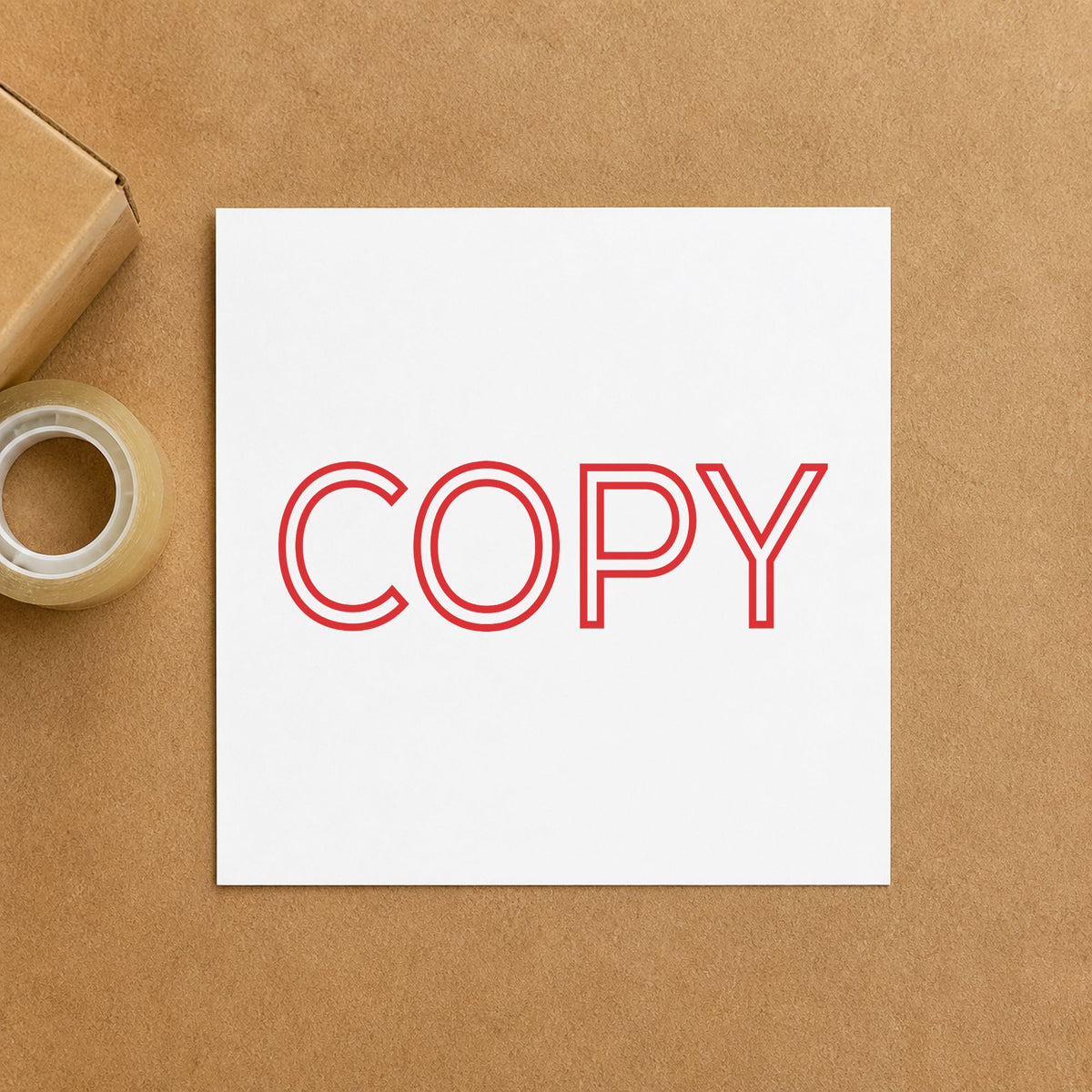 "Copy" stamp impression made with pre-inked Xstamper 3278