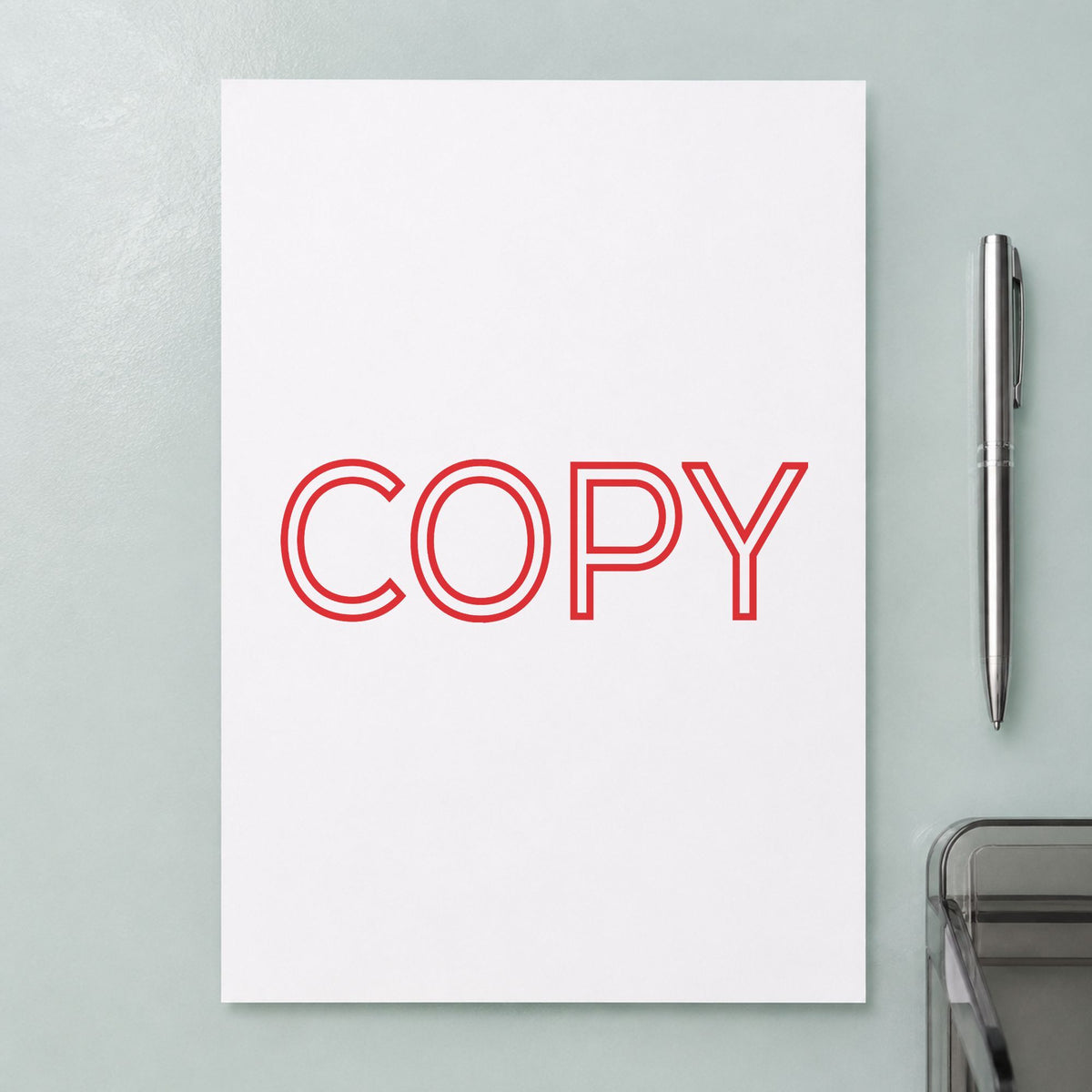 Jumbo Red Copy Stamp leaving a clean "Copy" impression