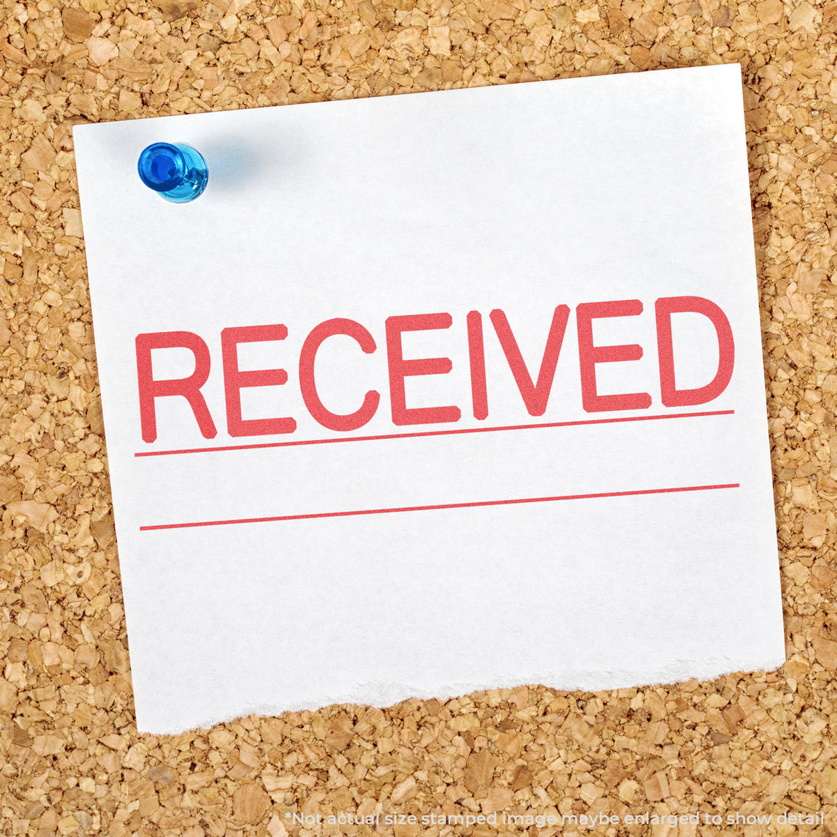 "Received" stamp impression on light paper stock, Received Stamp For Document Intake – Jumbo Bold Red Pre-Inked Xstamper