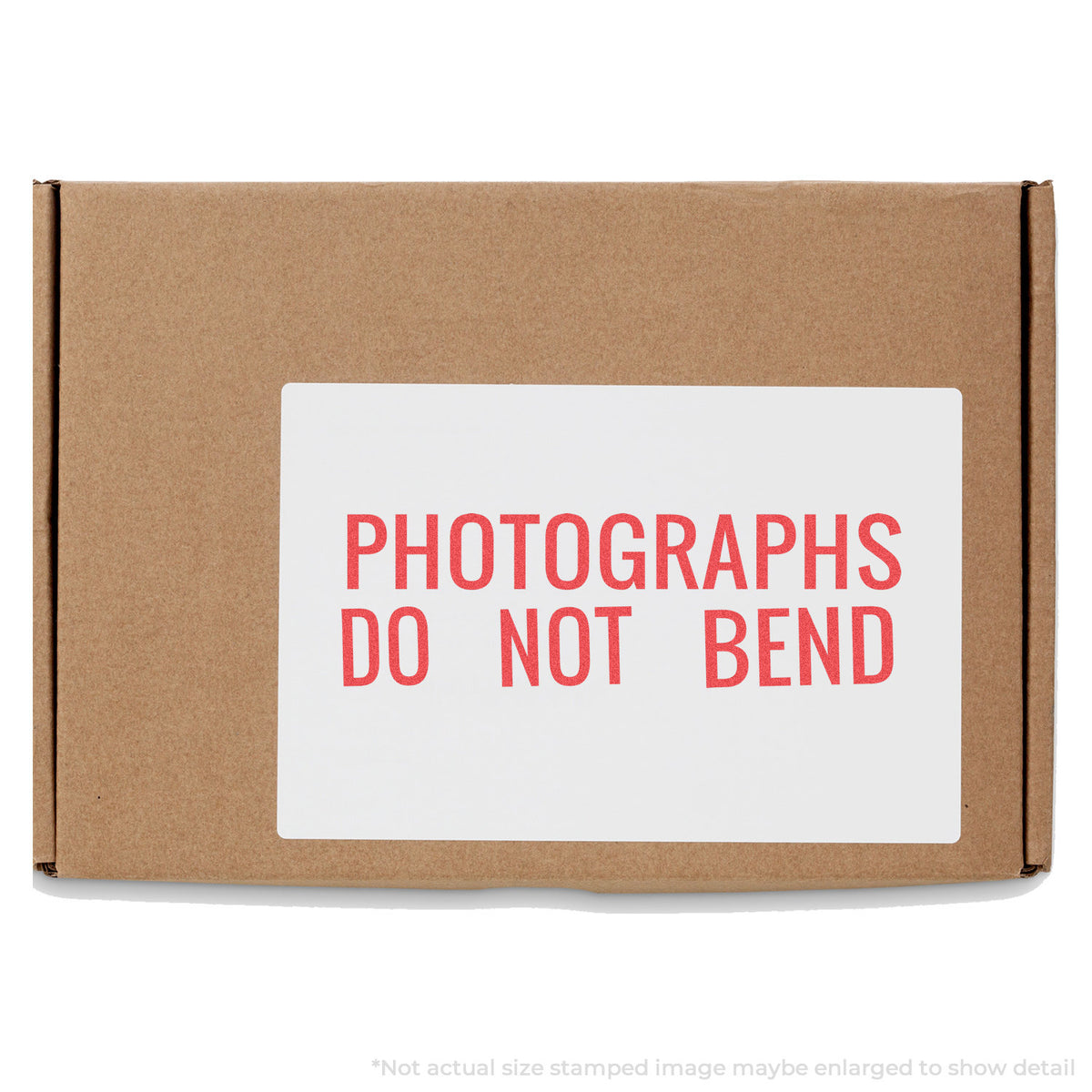 "Photographs do not bend" imprint used to flag items for handling, Jumbo Photographs Do Not Bend Mailing Stamp