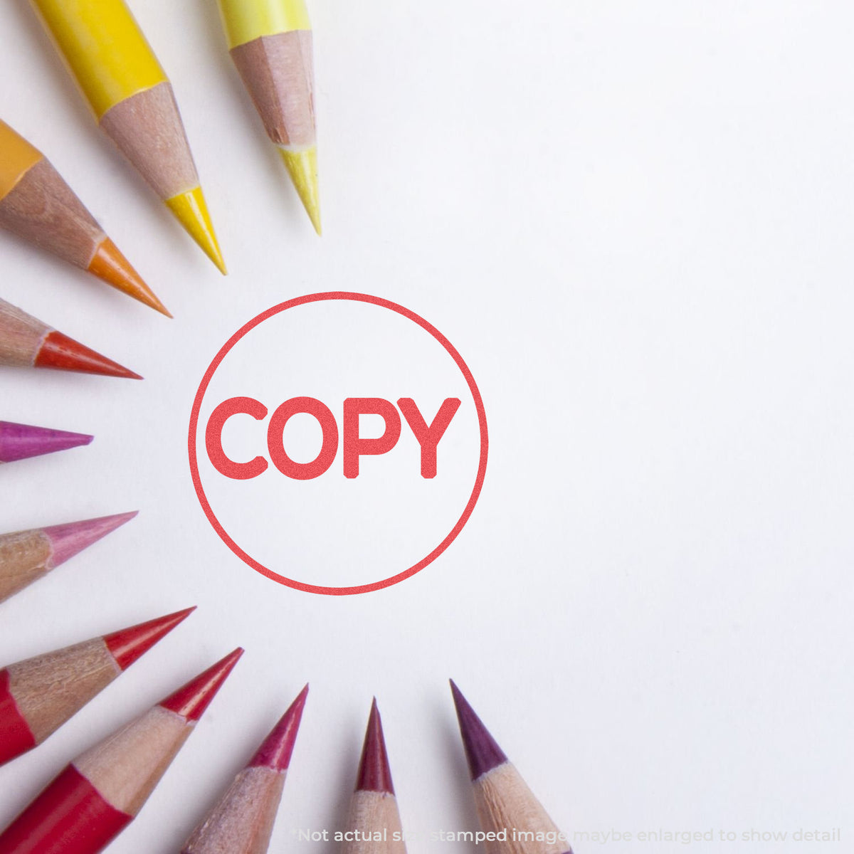 "Copy" mark stamped for document handling, Xstamper 11407 stamp