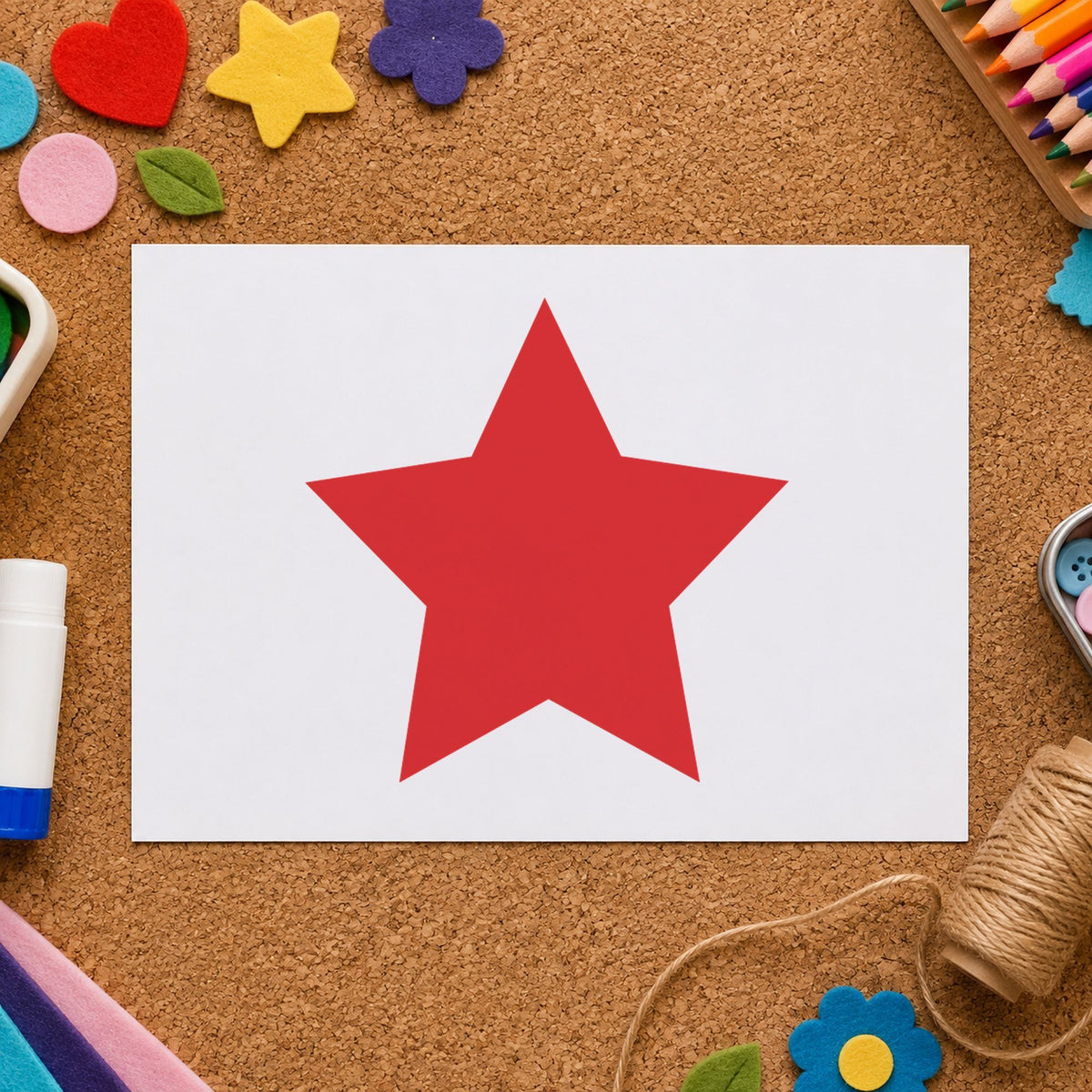 "Star" imprint from fixed stock wording, no customization needed