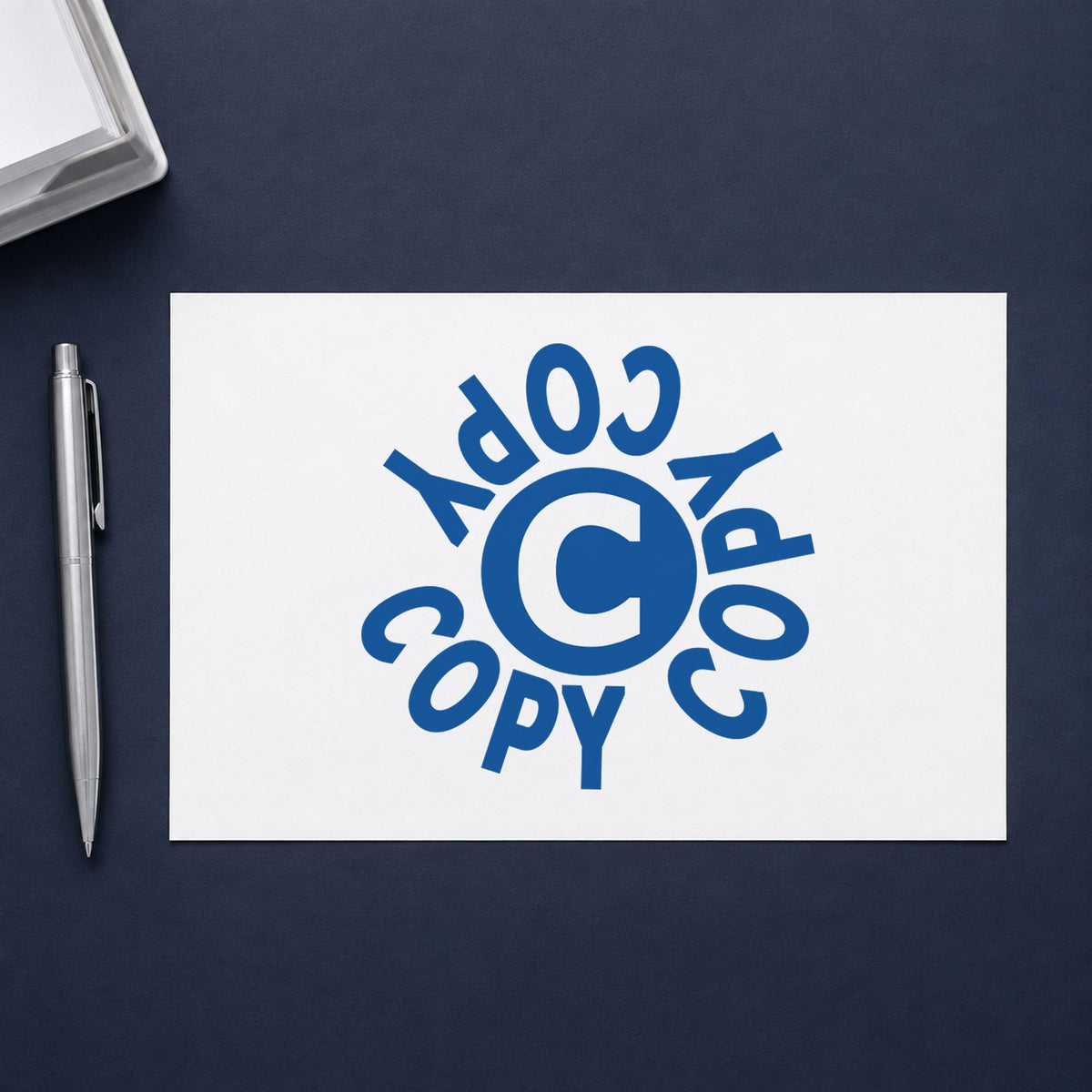 "Copy" mark added to paperwork with a pre-inked Xstamper stamp
