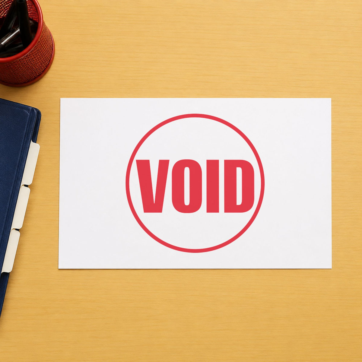 "Void" stamp mark in everyday office use, Xstamper 11419