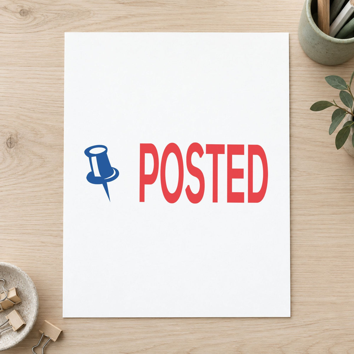 Marking a page "Posted" with the Posted Stamp