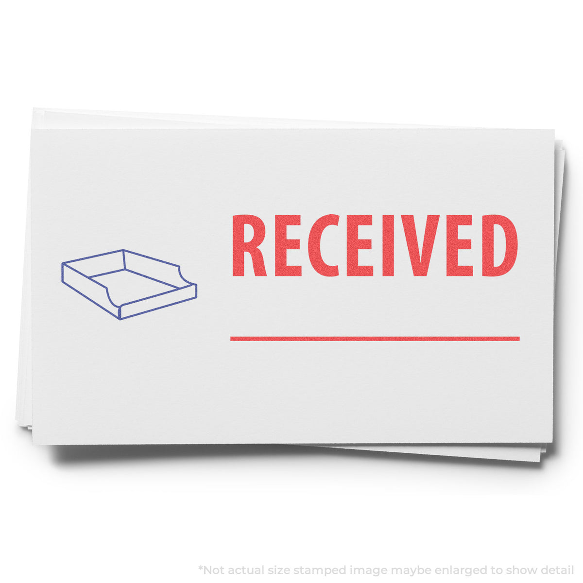 "Received" imprint used to flag items for handling, Two-Color Received Stamp