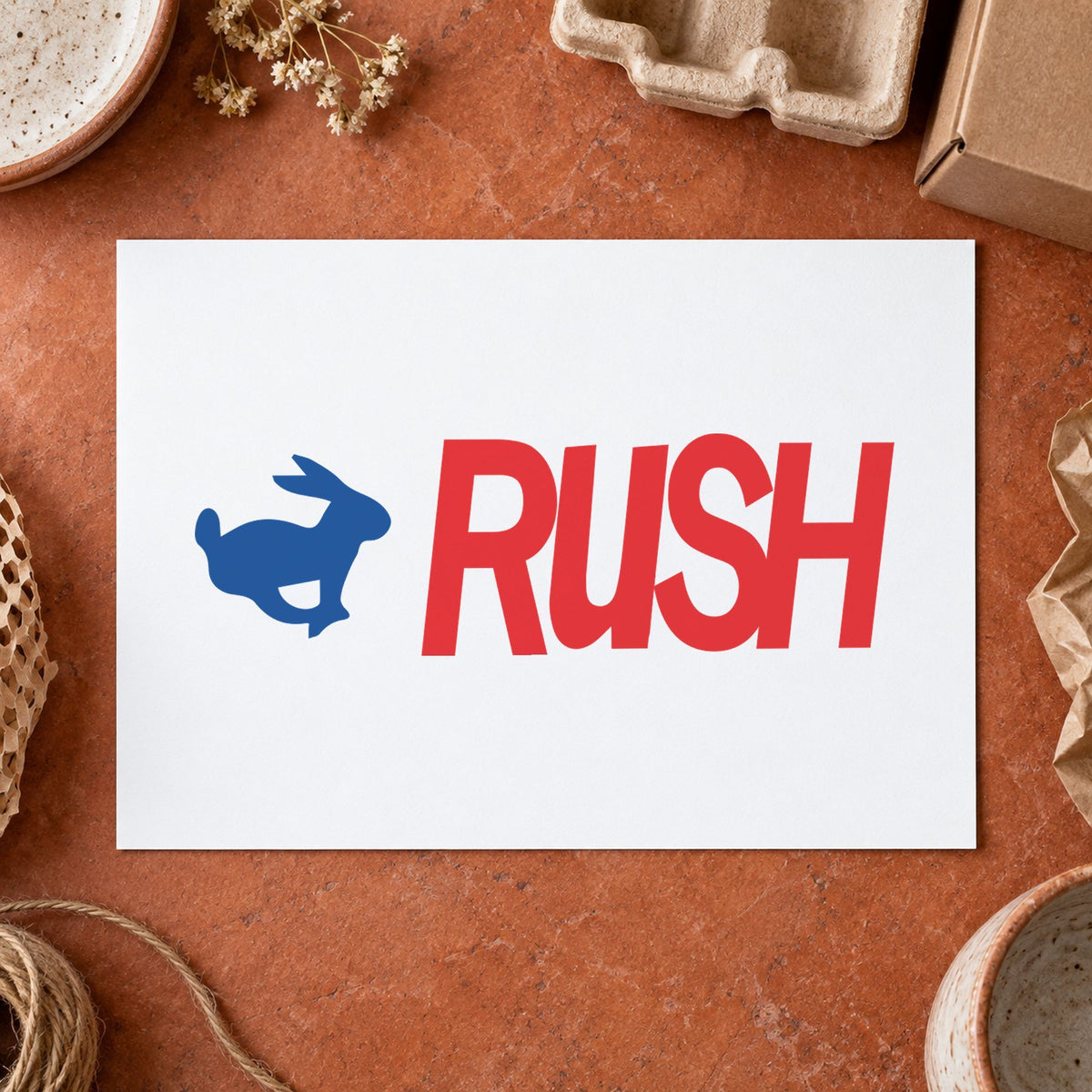 Marking a page "Rush" with the Two-Color Rush Priority Stamp