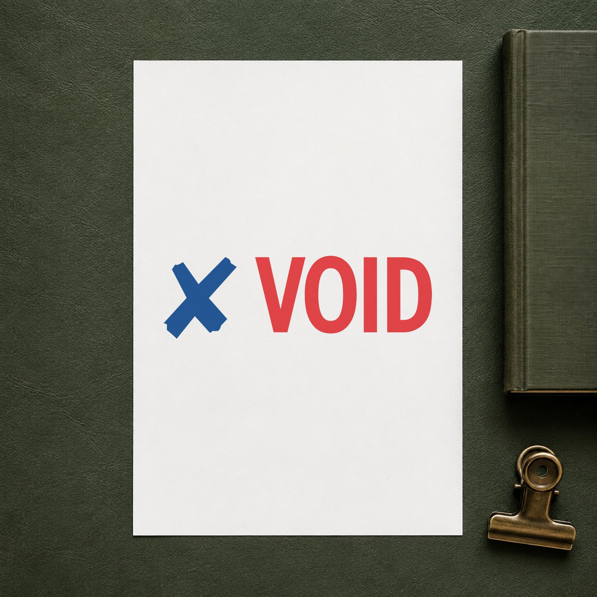 Marking a page "Void" with the Xstamper Void Check Stamp