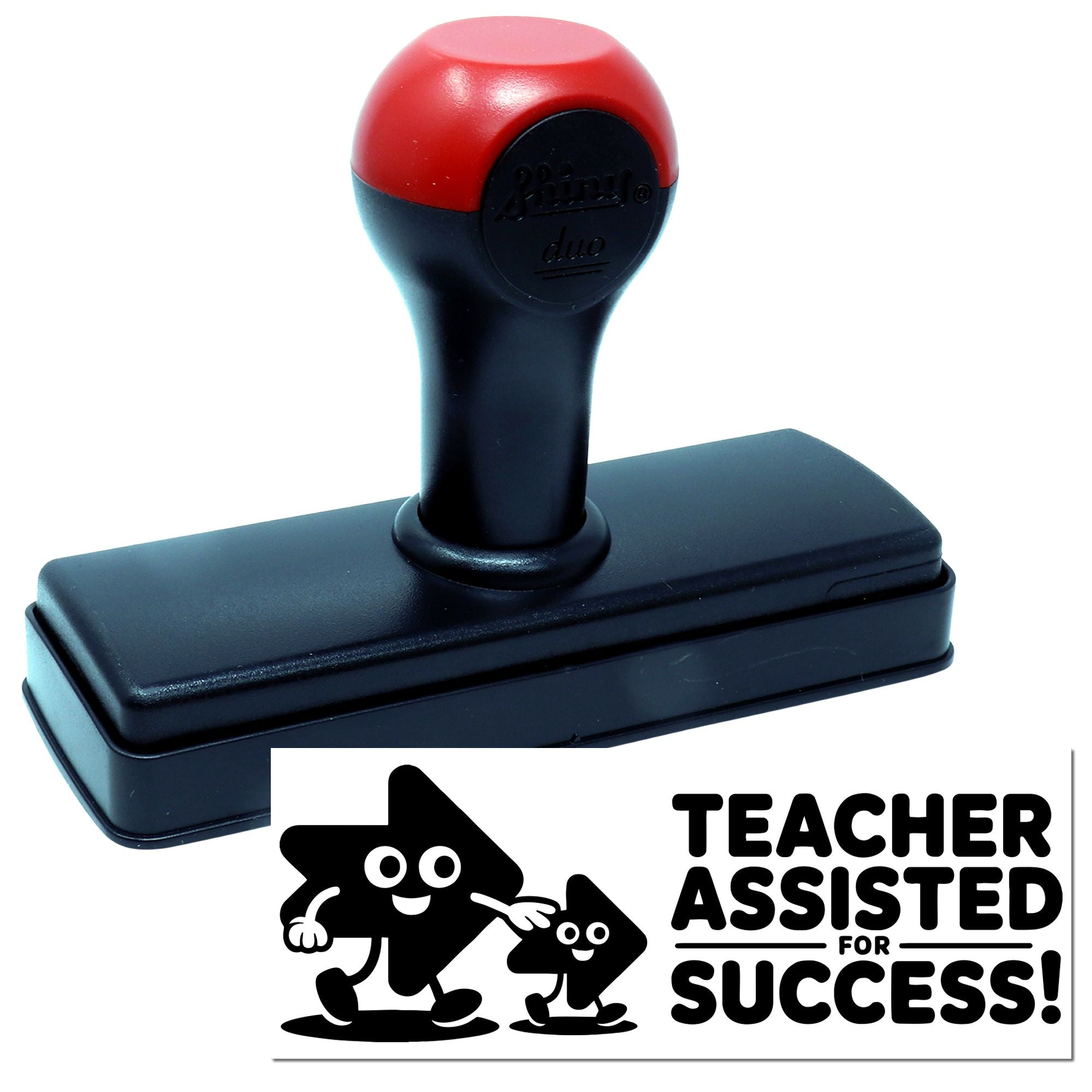 Teacher Assisted for Success rubber stamp for classroom rewards, student motivation, and teacher recognition
