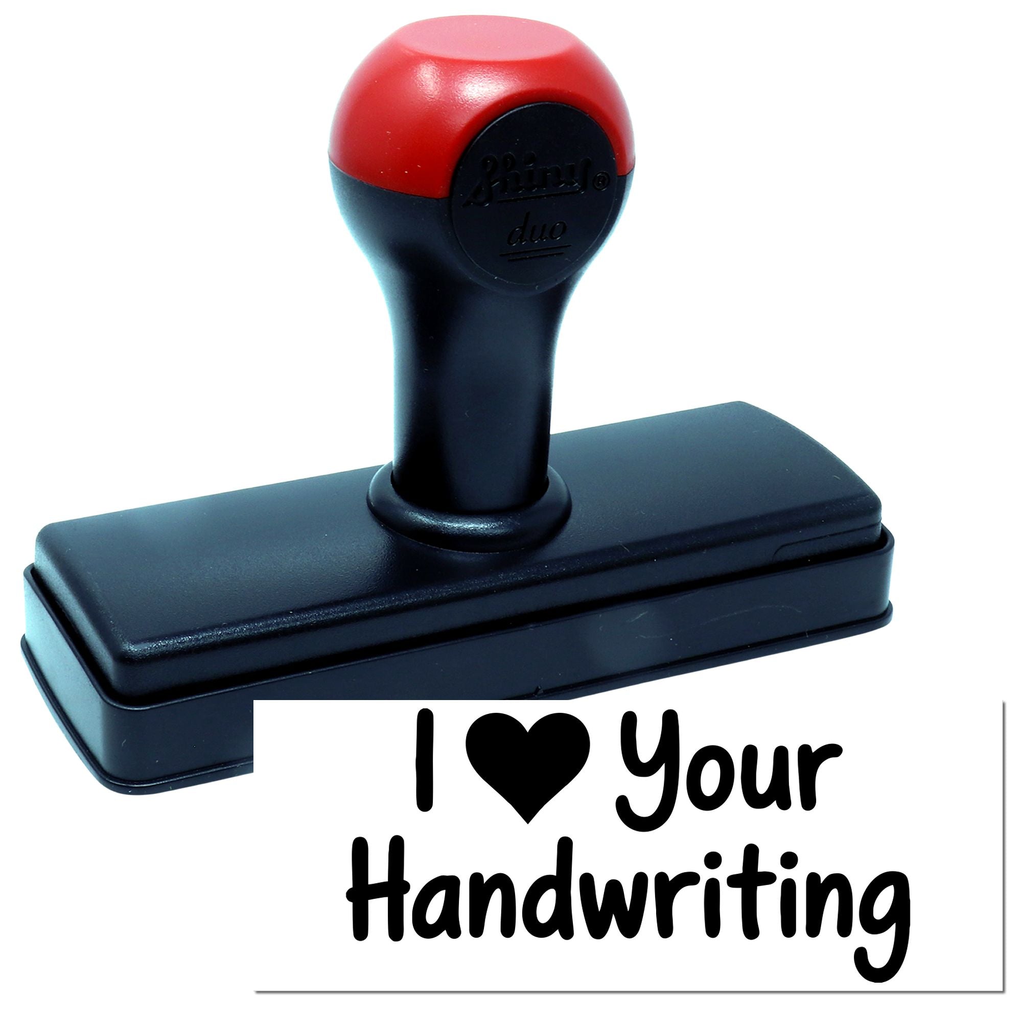 Custom self-inking rubber stamp with I ? Your Handwriting design for personalized stationery and craft projects