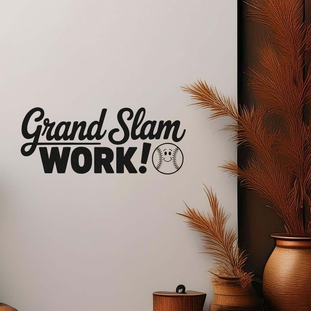 Grand Slam Work baseball rubber stamp for rewarding great work and motivating kids, teachers, or coaches.