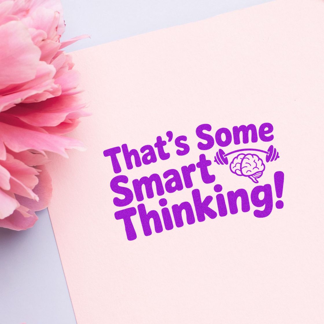 Thats Some Smart Thinking rubber stamp with brain icon, perfect for rewarding clever ideas and classroom work.