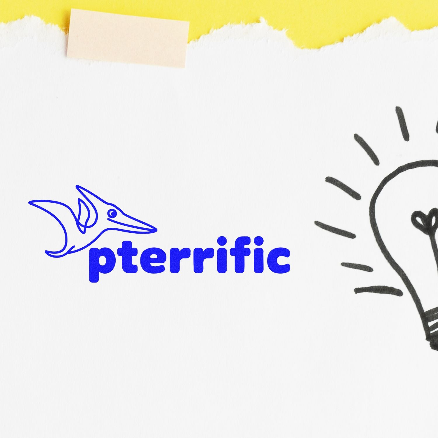 Pterrific pterodactyl rubber stamp design for teachers, classroom rewards, and fun stationery