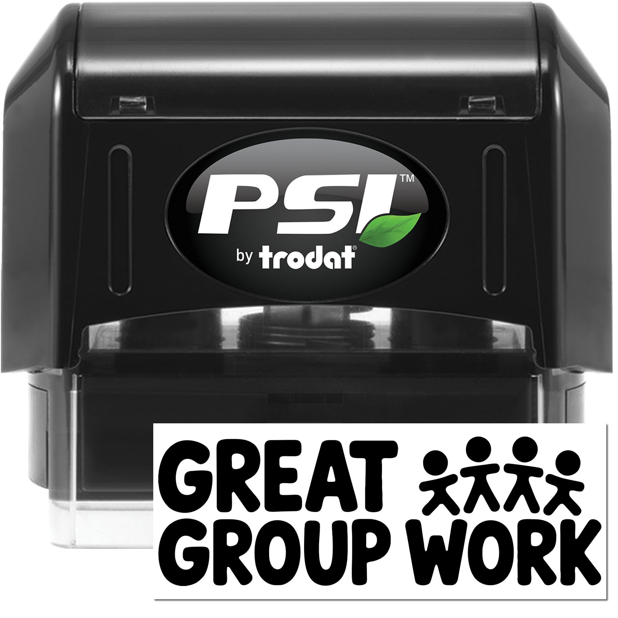 PSI by Trodat self-inking rubber stamp printing Great Group Work for classroom or team recognition