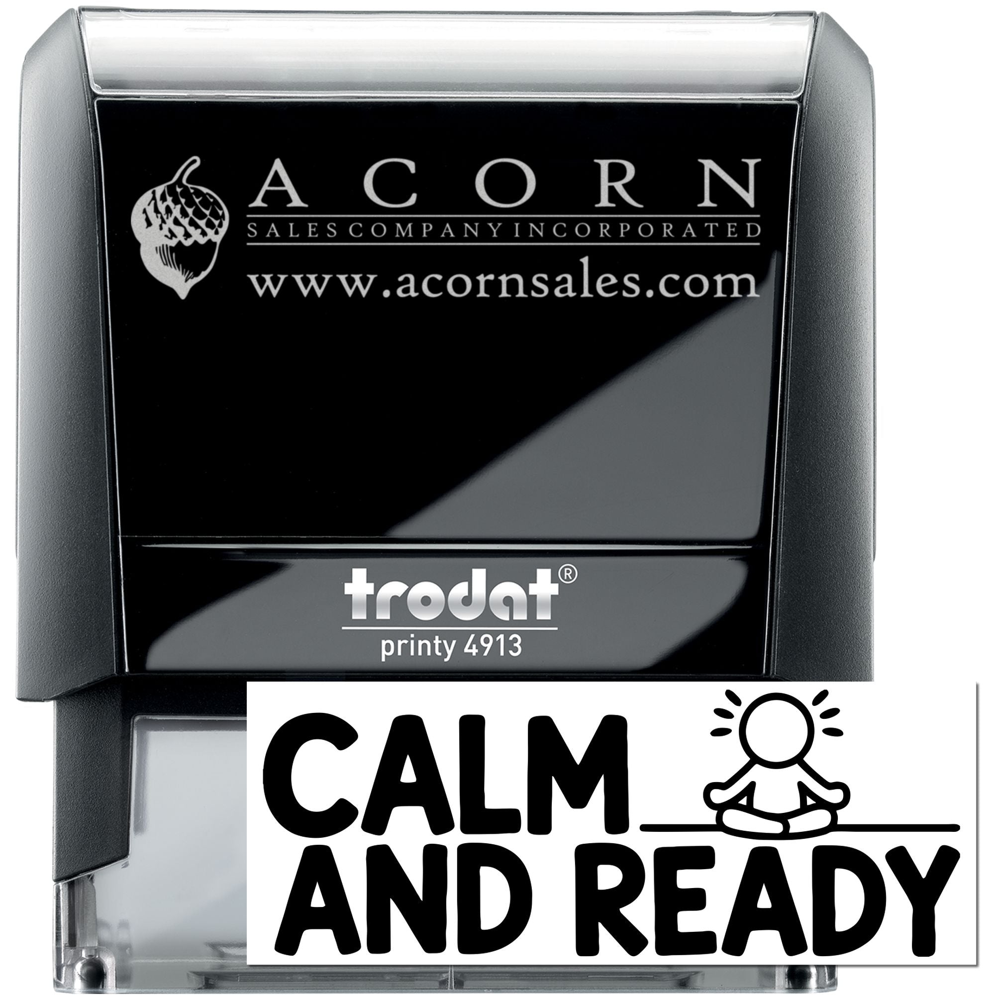 Teacher Feedback Calm And Ready Self-Inking Stamp