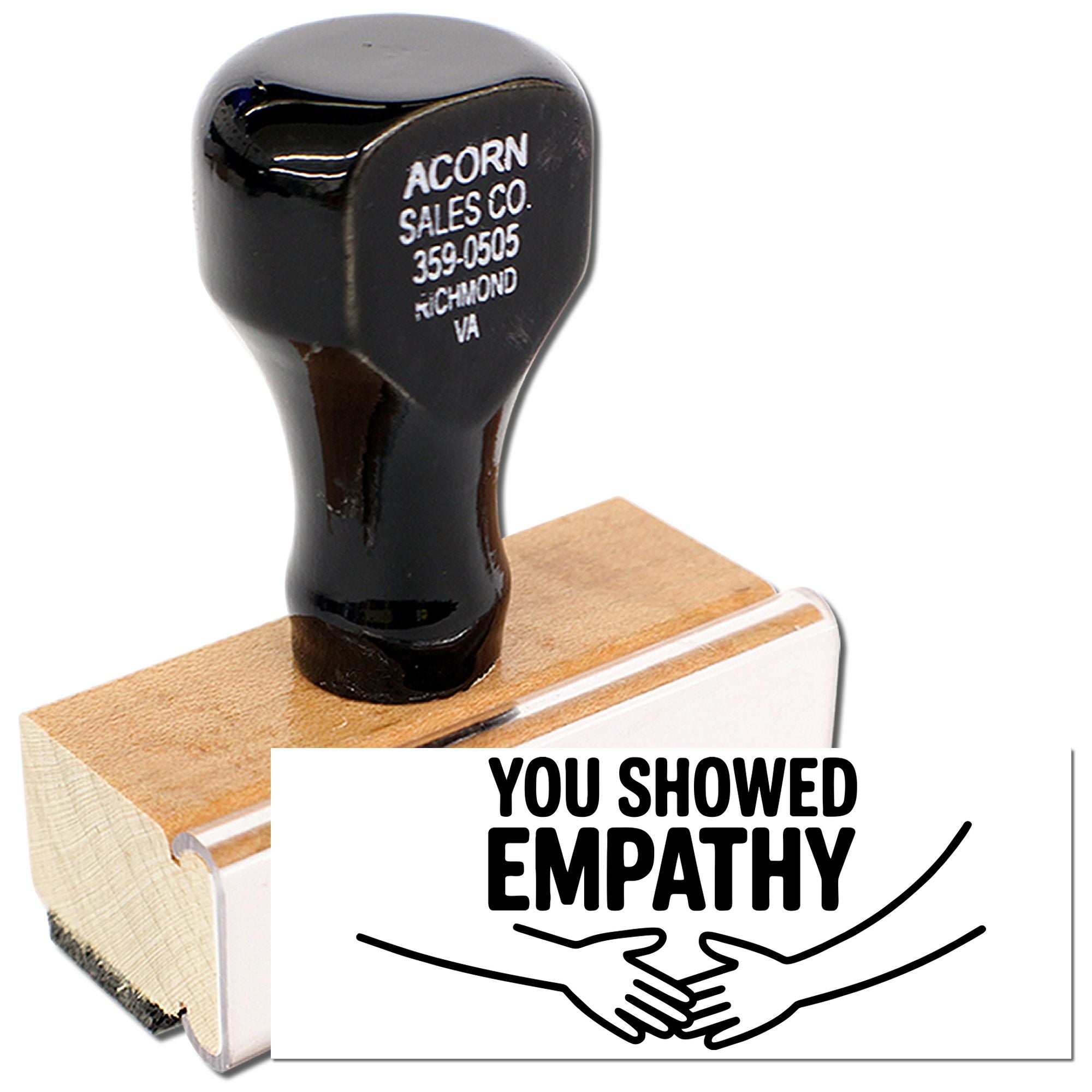 You Showed Empathy rubber stamp for classroom, counseling, or workplace recognition.