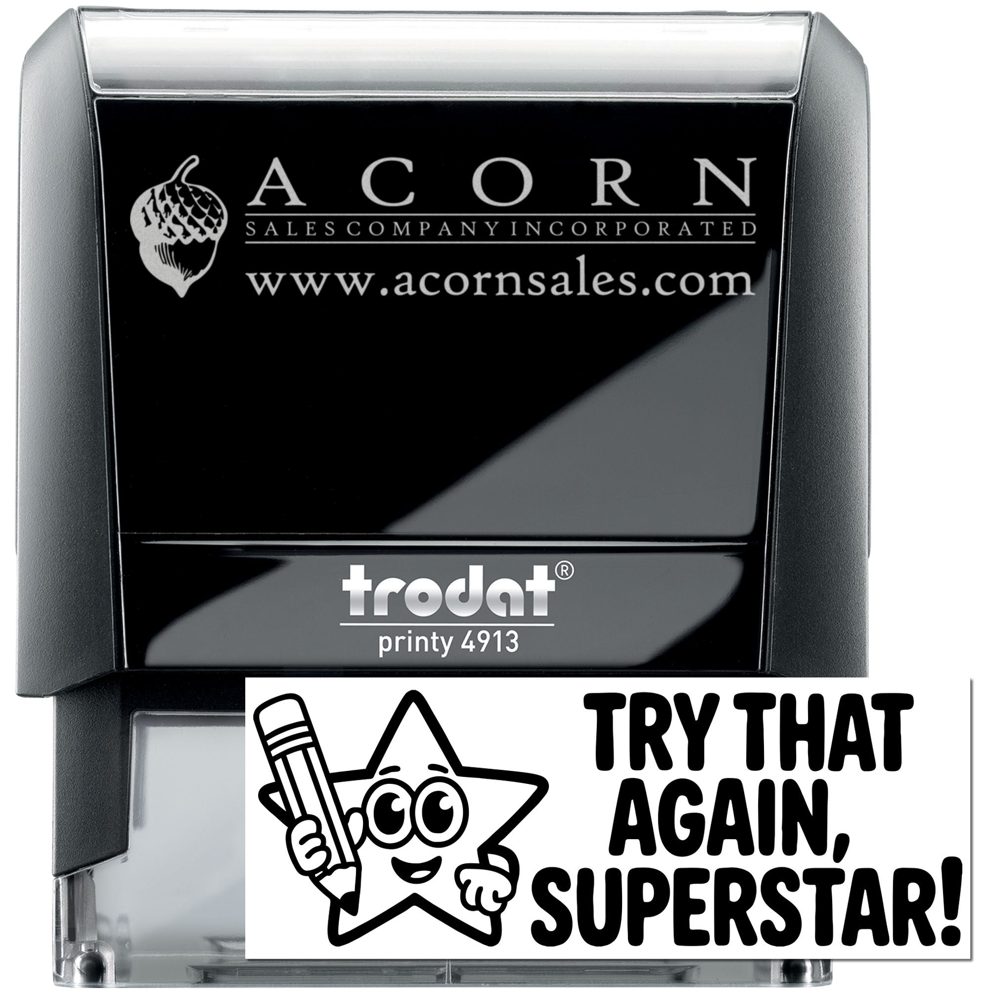 Classroom Feedback Try That Again Superstar Self-Inking Stamp