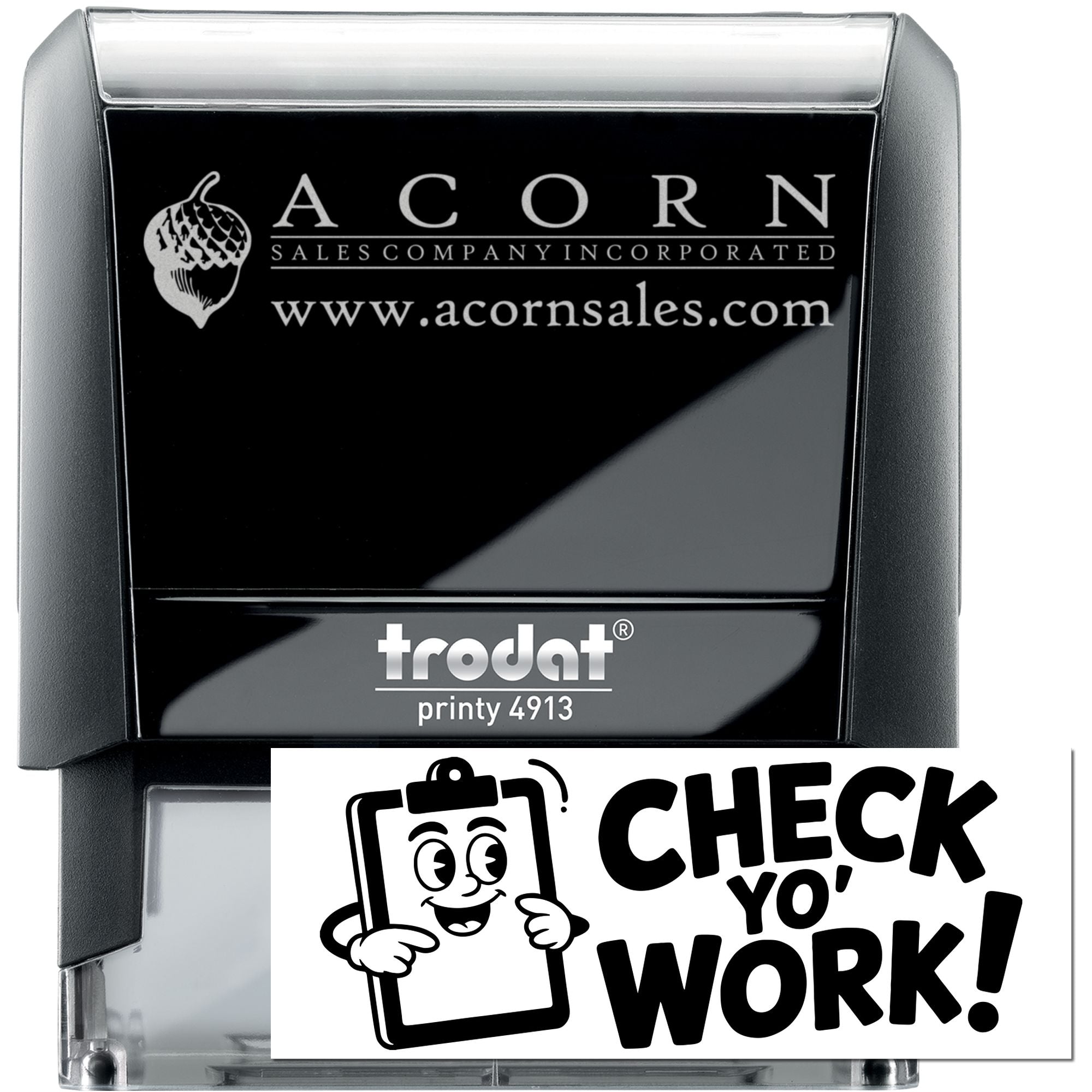 Classroom Feedback Check Yo Work Self-Inking Stamp