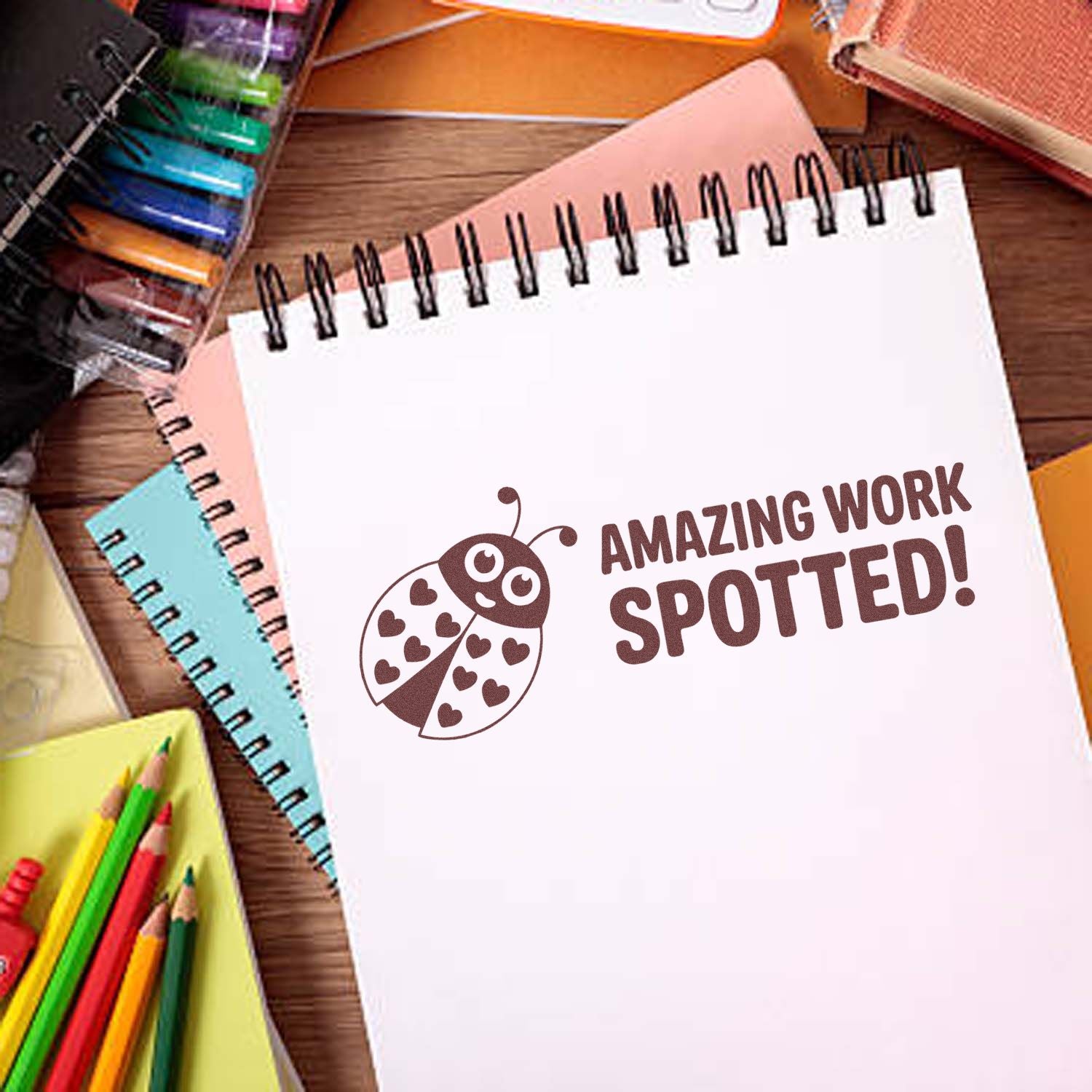 Student Work Amazing Spotted Self-Inking Stamp