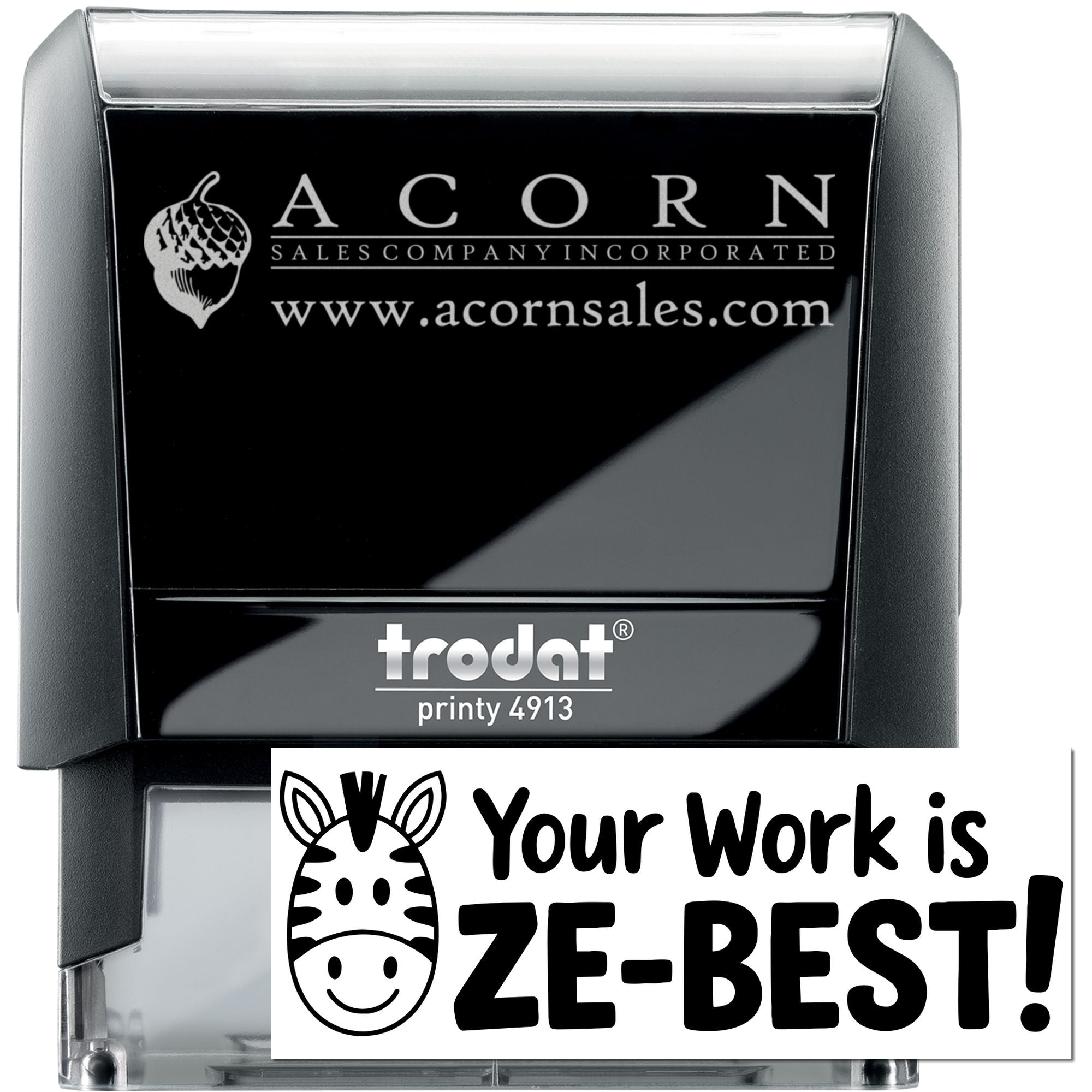 Classroom Feedback Your Work Is Ze-Best Self-Inking Stamp