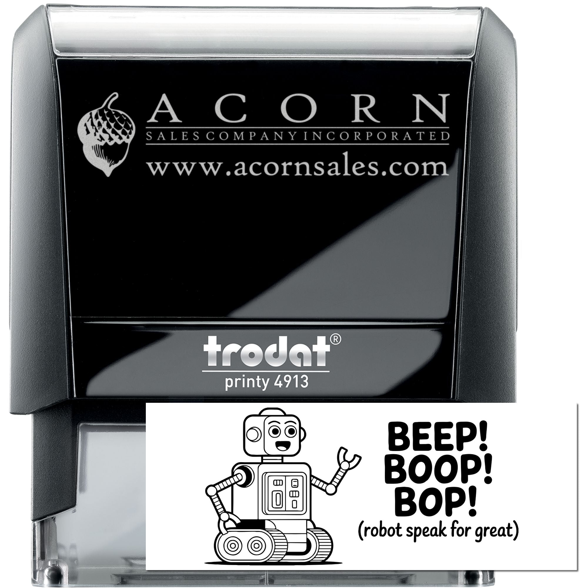 Student Work Beep Boop Bop Self-Inking Stamp