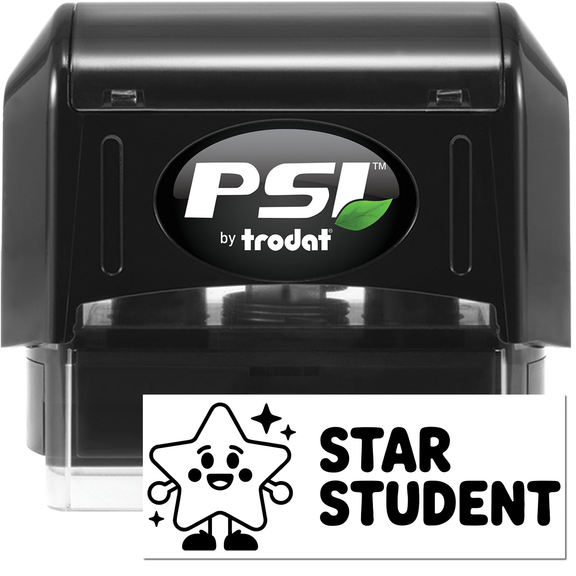 PSI by Trodat self-inking rubber stamp with Star Student imprint for classroom rewards and teacher use.