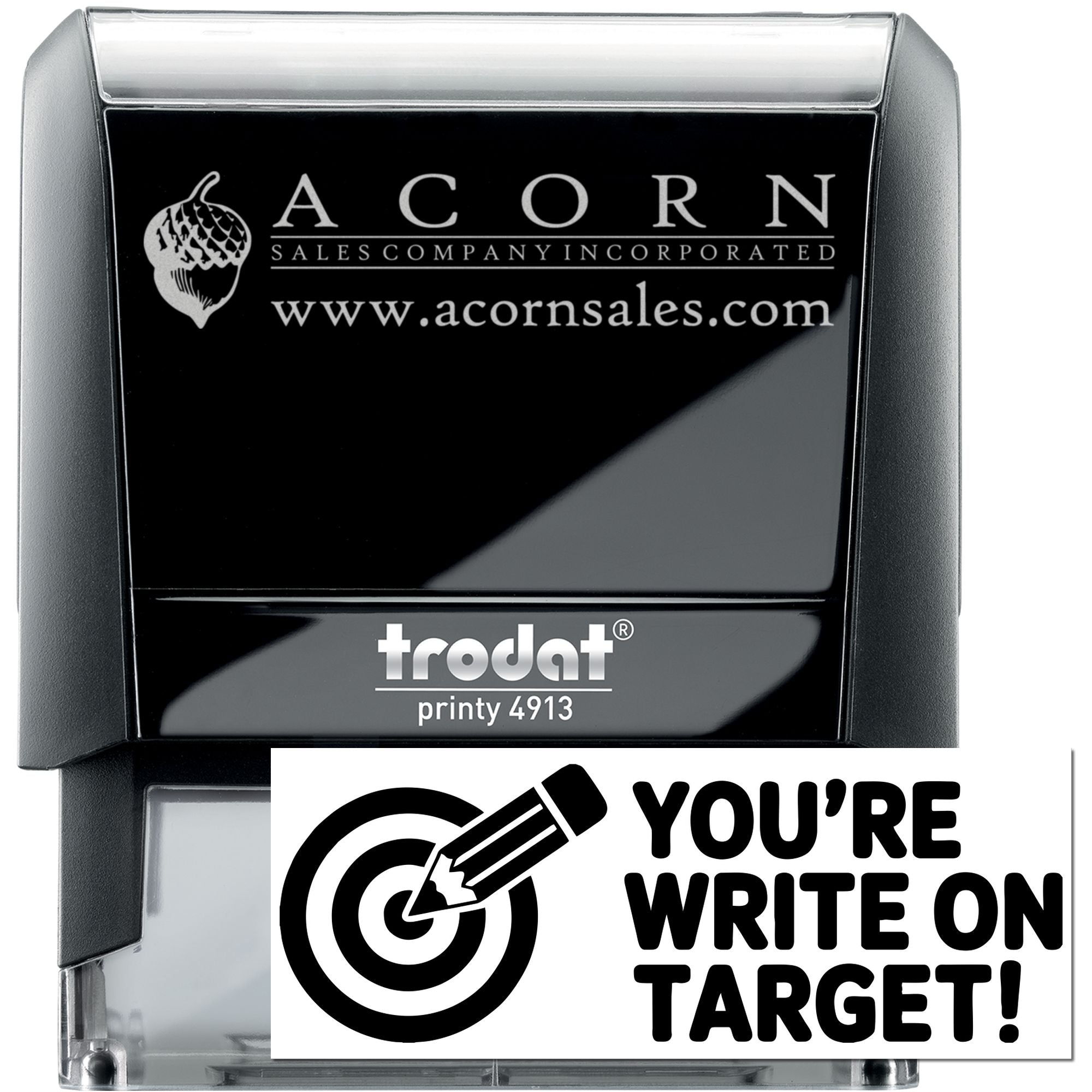 Classroom Reward You're Write On Target Self-Inking Stamp