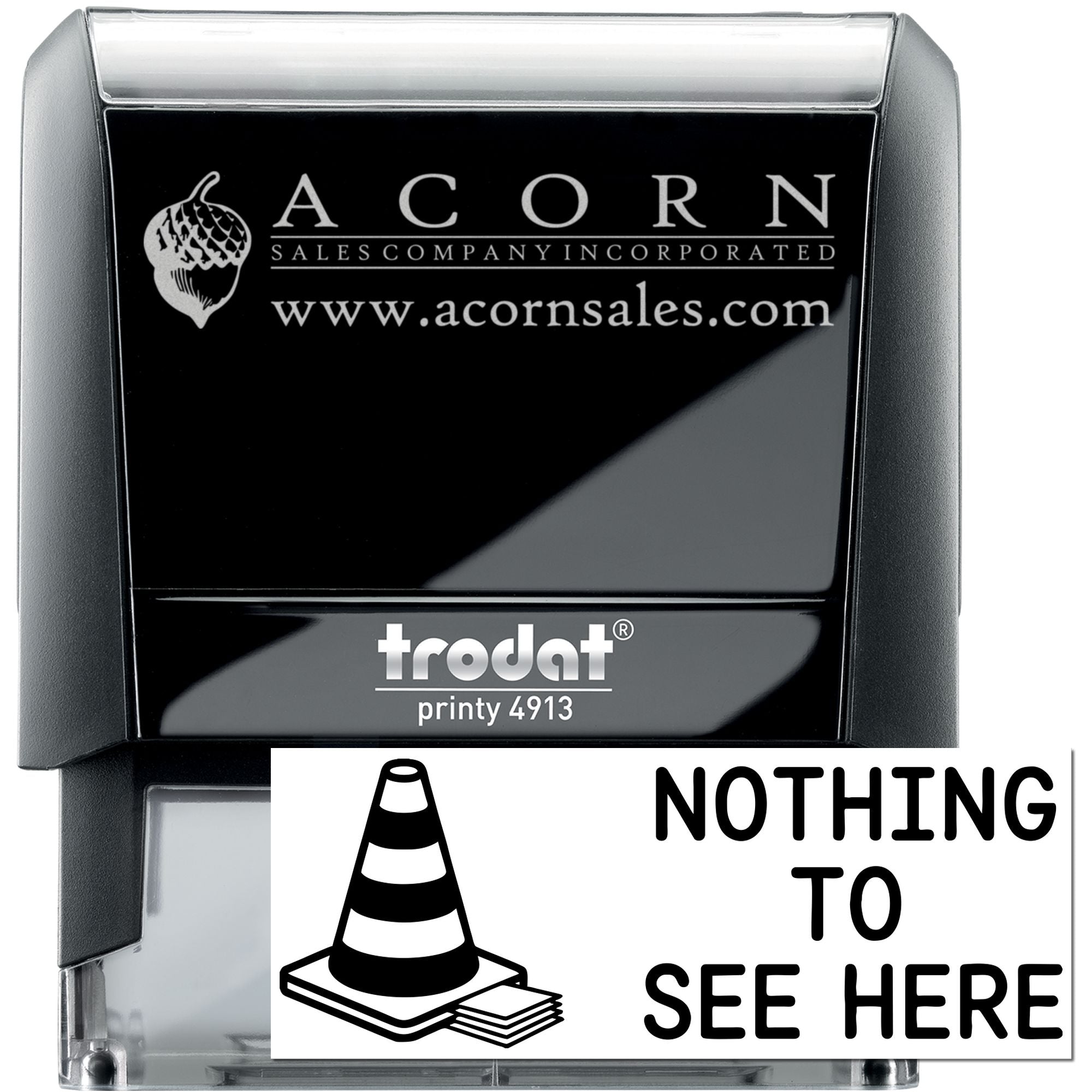 Stealth Warning Cone Witty Self-Inking Stamp