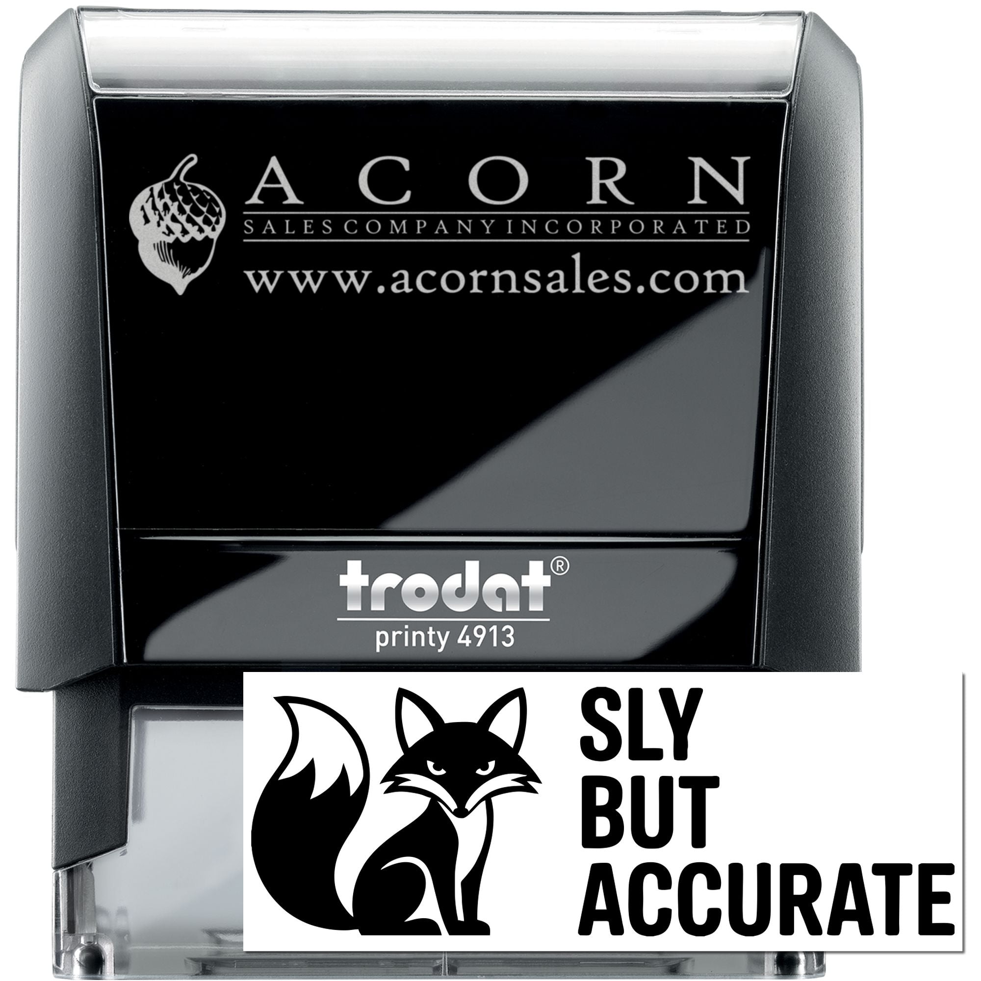 Clever Fox Precision Humorous Self-Inking Stamp