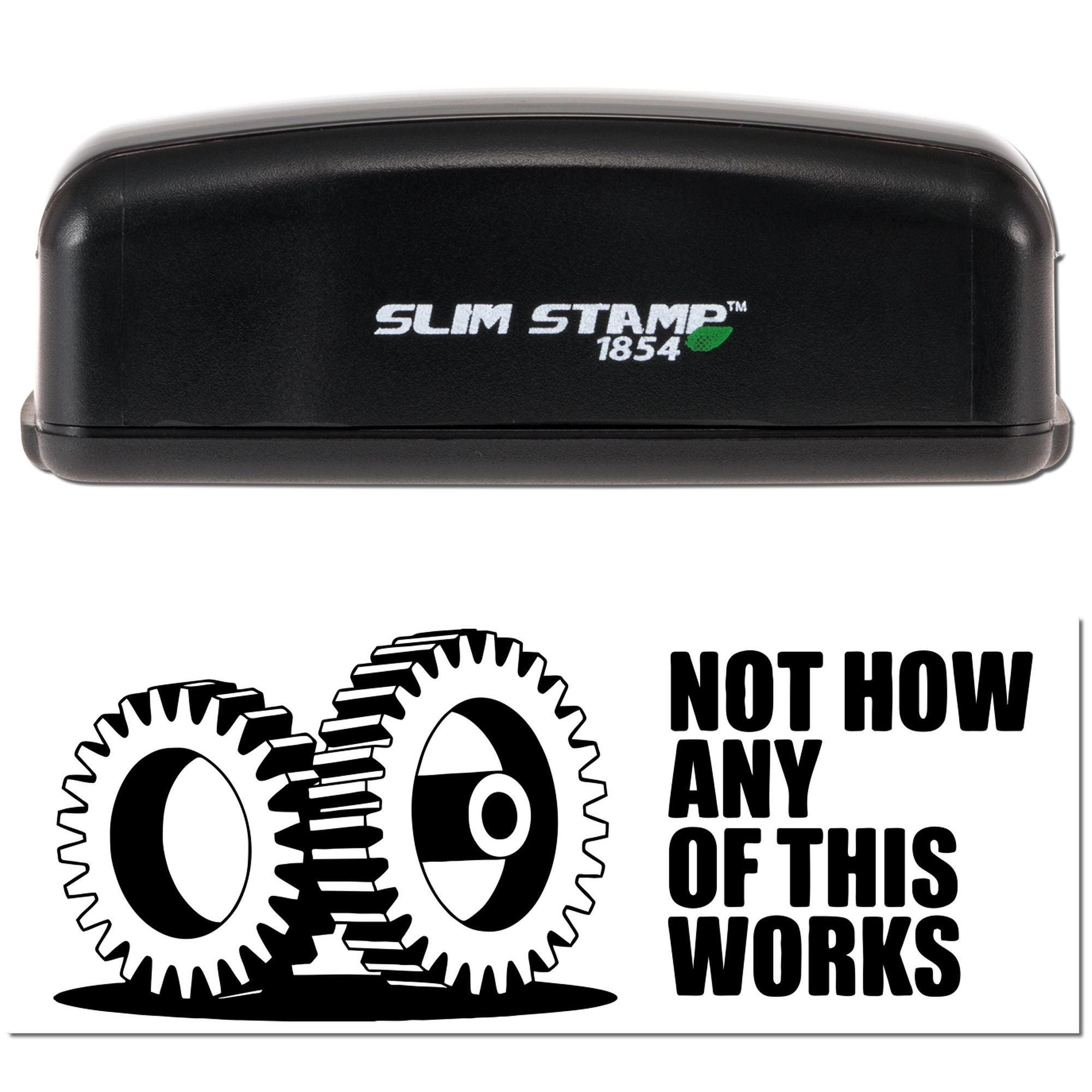 Any Of This Works Sarcastic Office Slim Pre-Inked Stamp