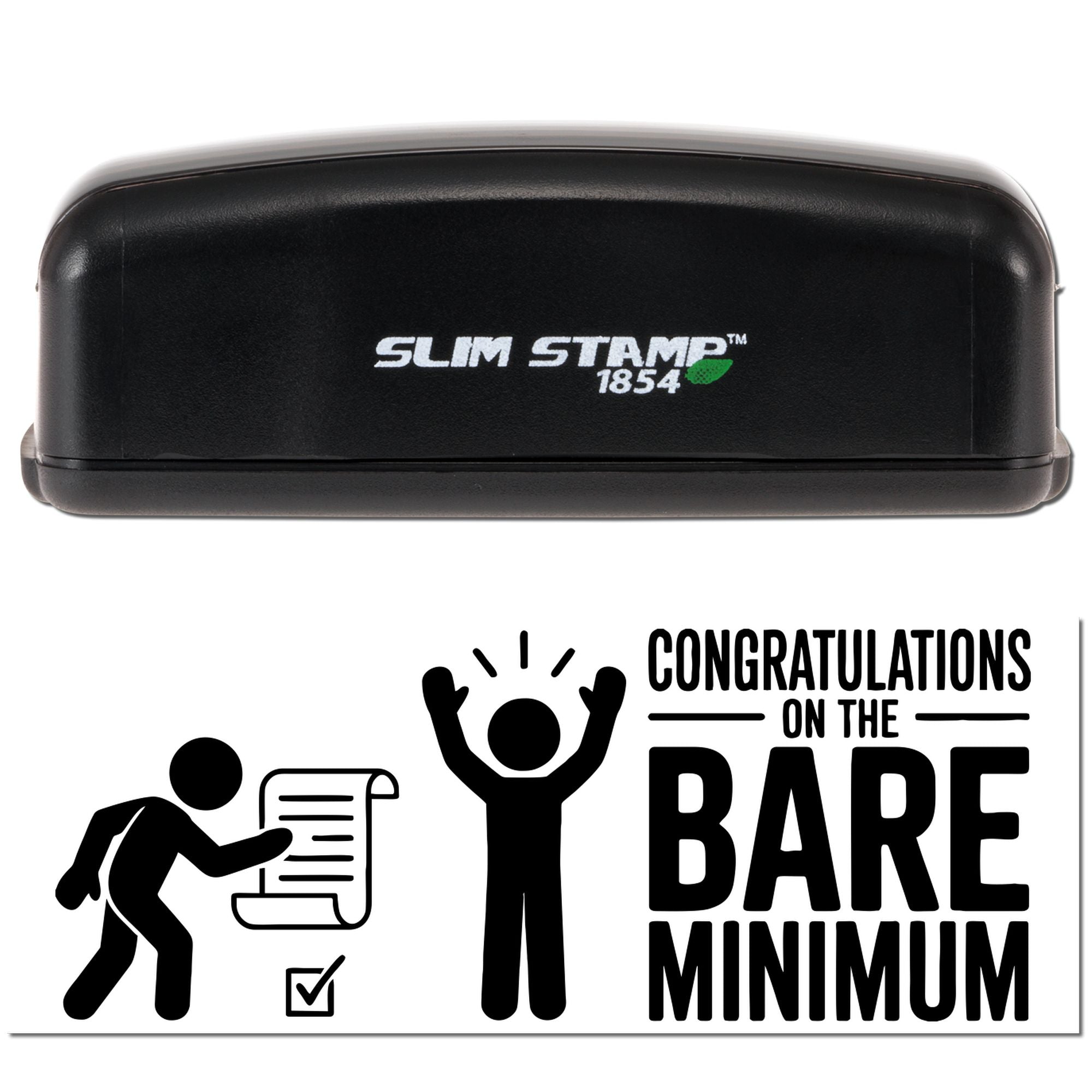 Bare Minimum Witty Office Slim Pre-Inked Stamp