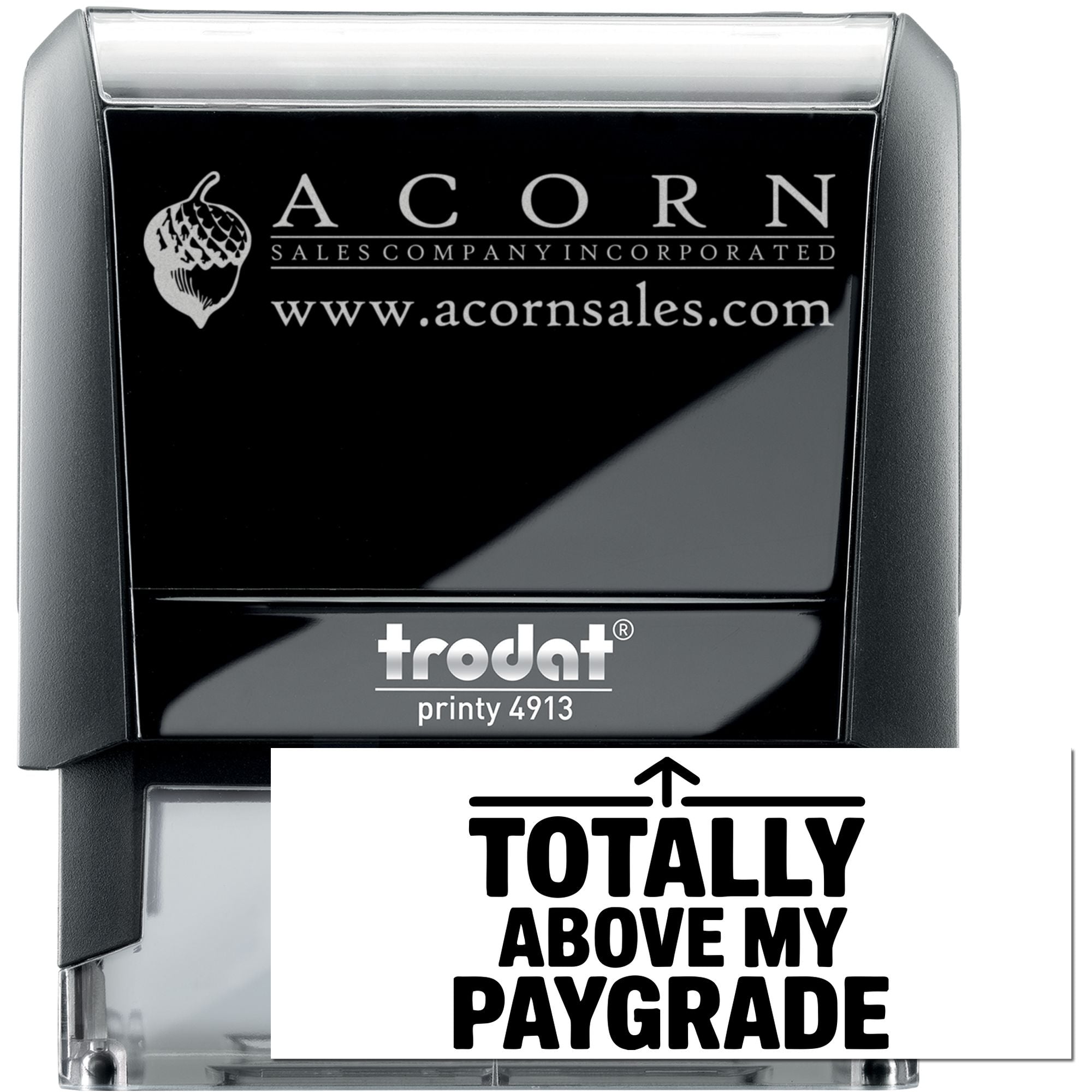 Upward Paygrade Shift Snarky Self-Inking Stamp