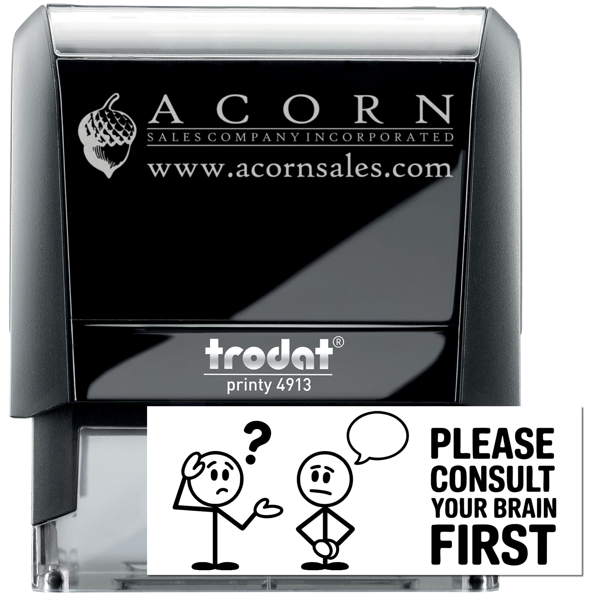 Think Before Clicking Sassy Self-Inking Stamp