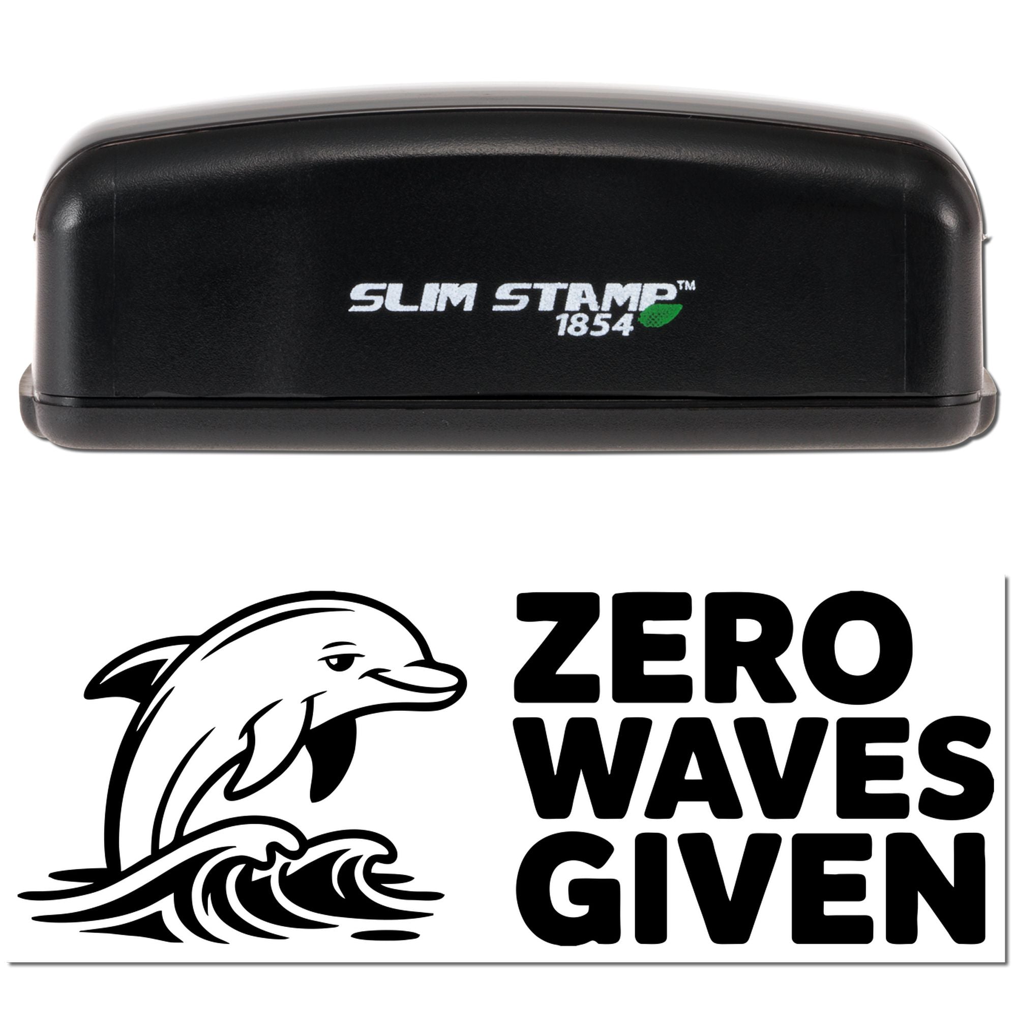Zero Waves Given Sassy Office Slim Pre-Inked Stamp
