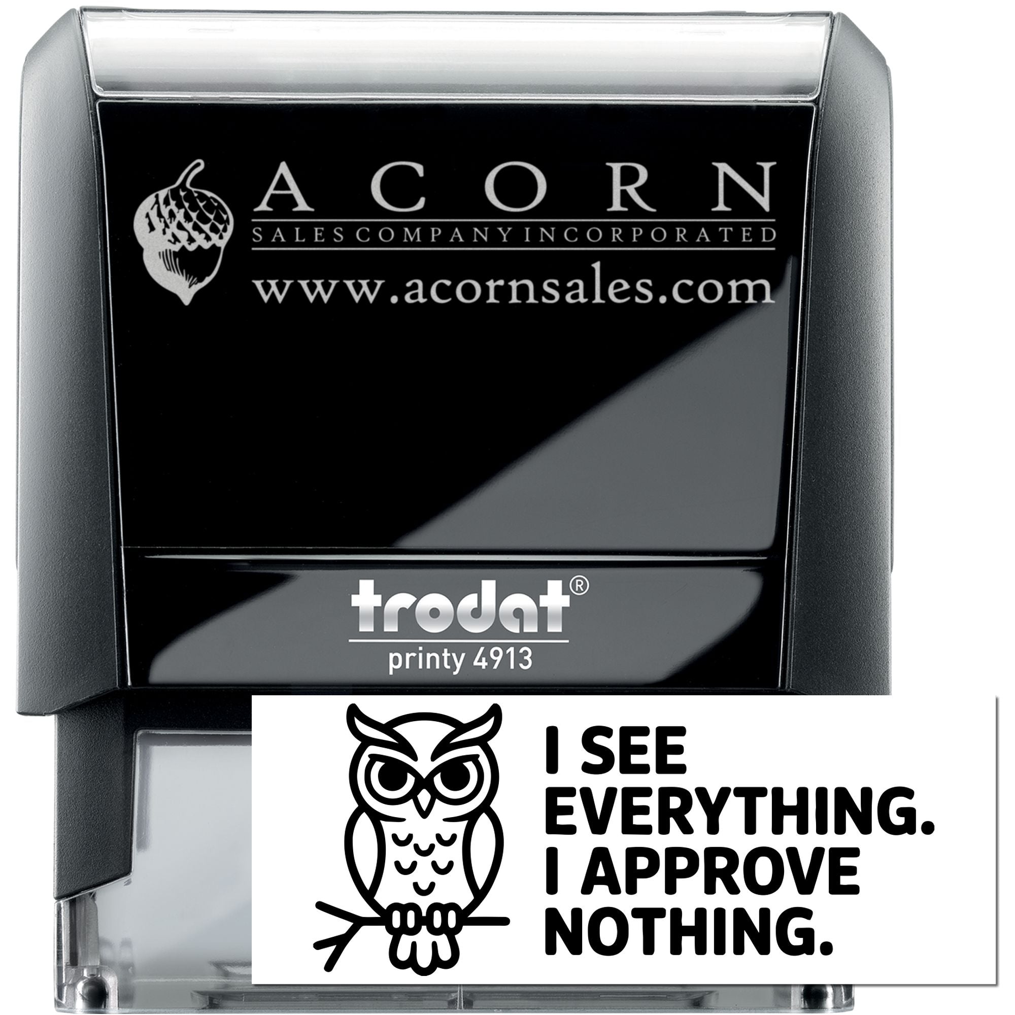 All-Seeing Owl Humorous Self-Inking Stamp