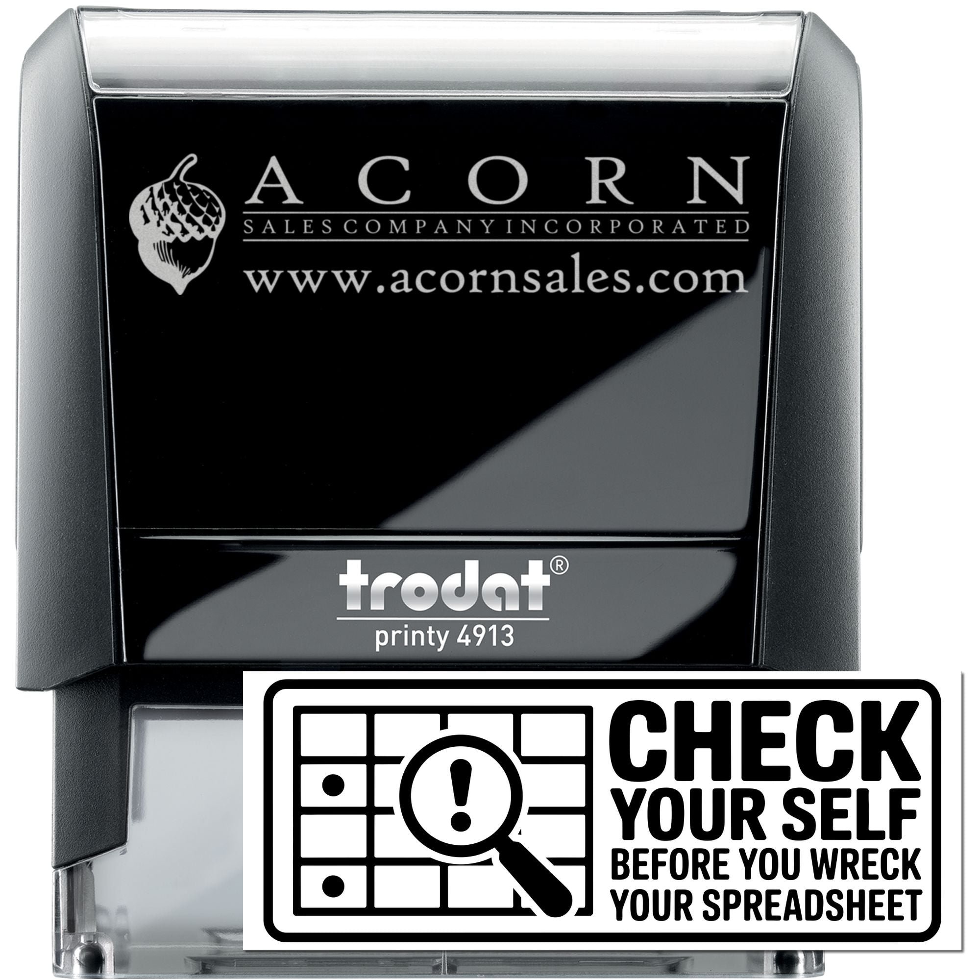 Spreadsheet Safety Scan Humorous Self-Inking Stamp