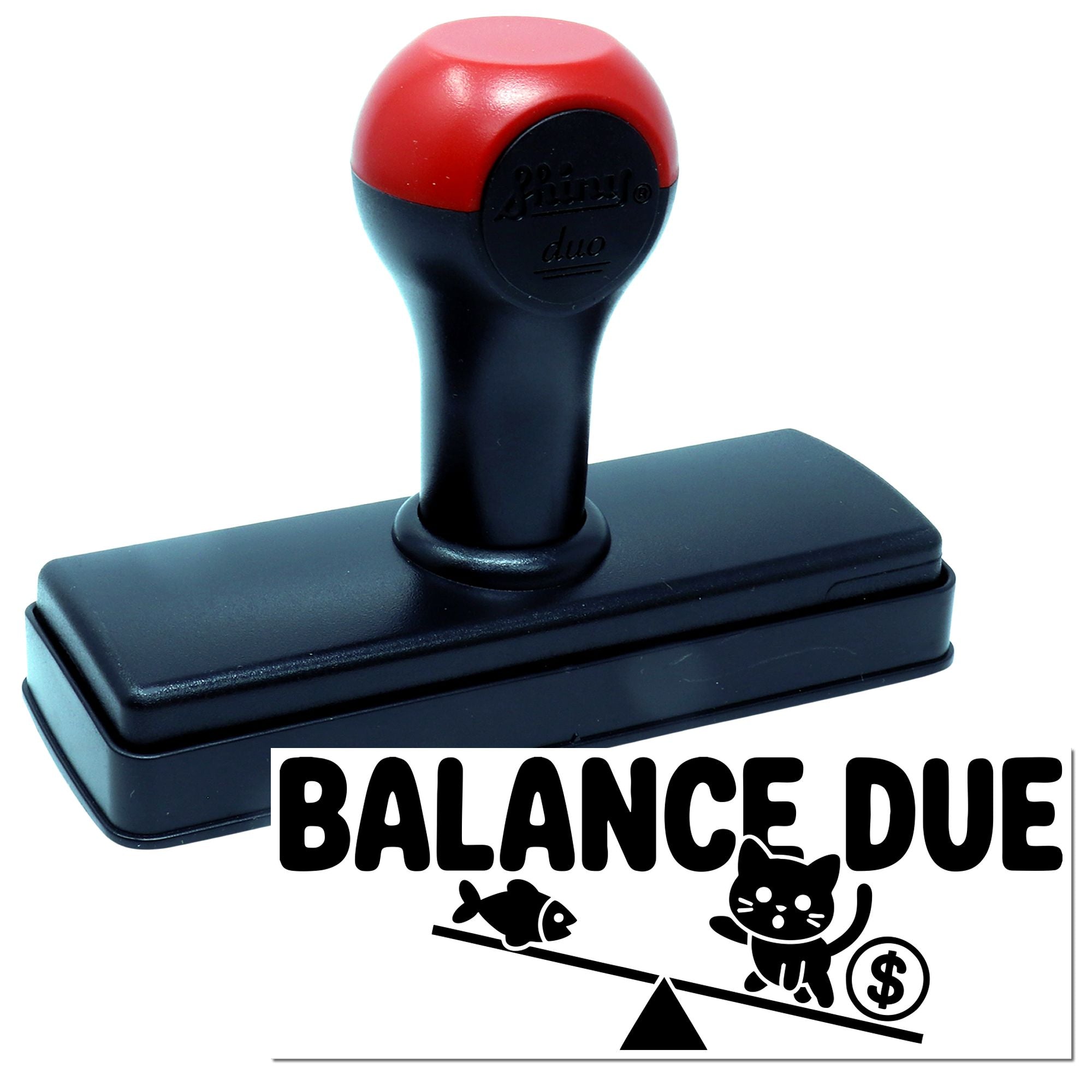 Balance Due rubber stamp for invoices and payment reminders, with bold self-inking design for business billing and accounting.