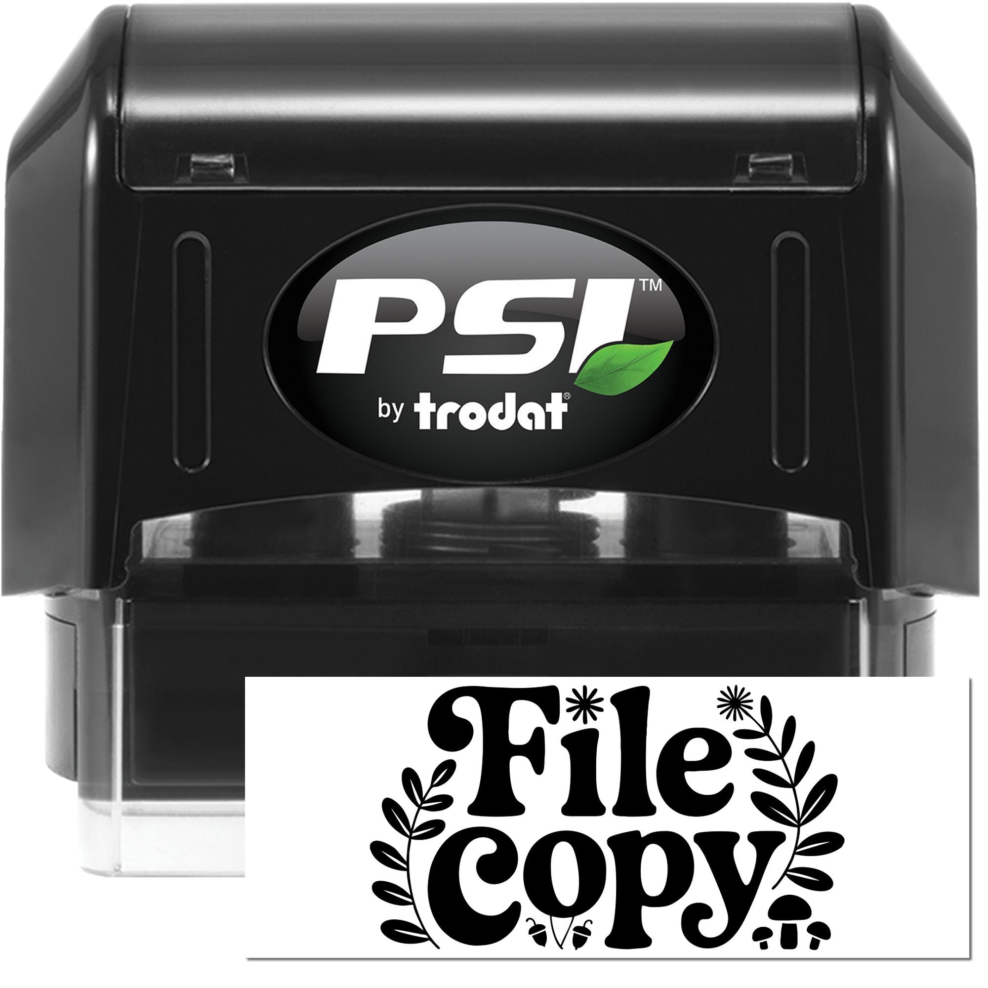 PSI by Trodat self-inking rubber stamp with File Copy design for office document labeling