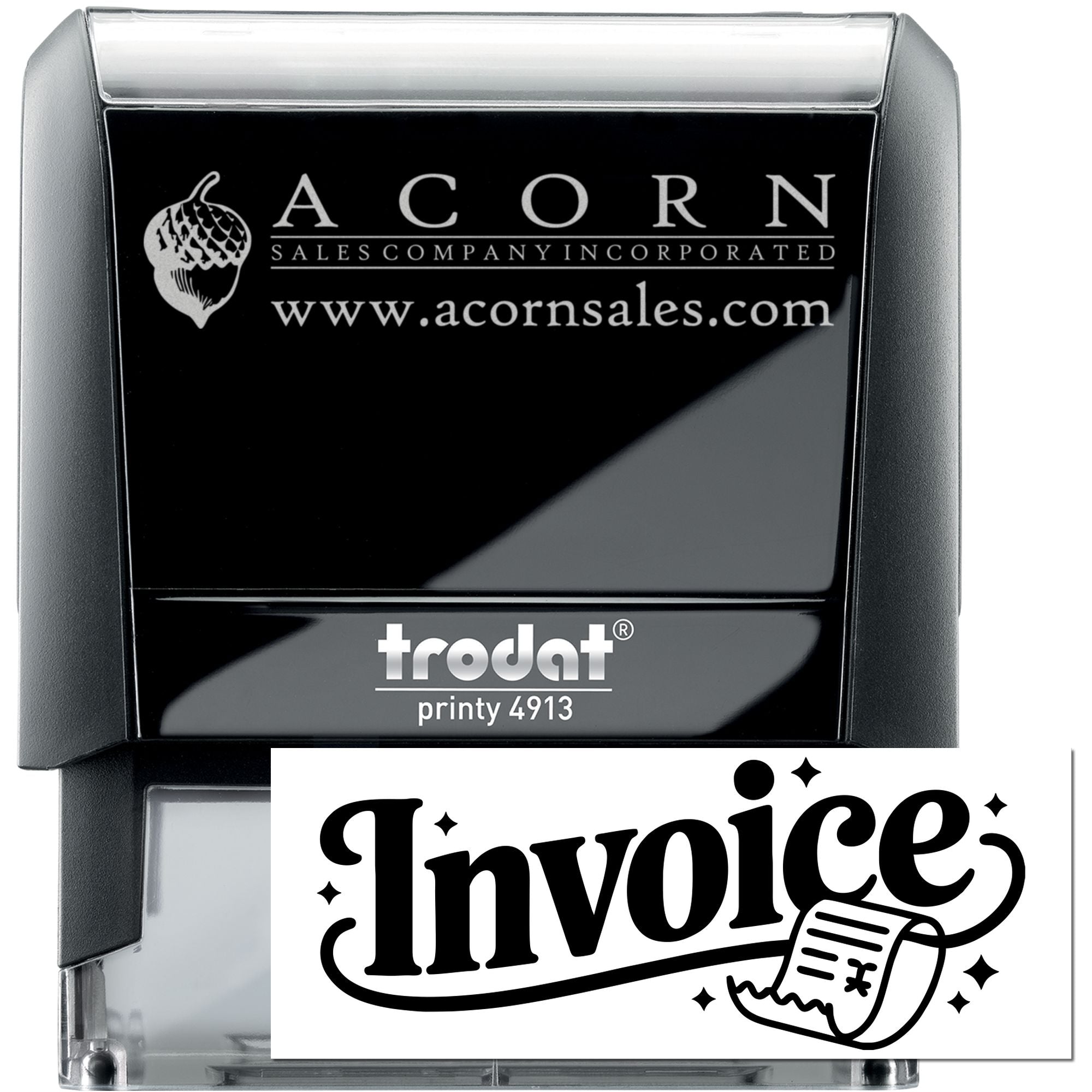 Sparkline Invoice Roll Self-Inking Stamp