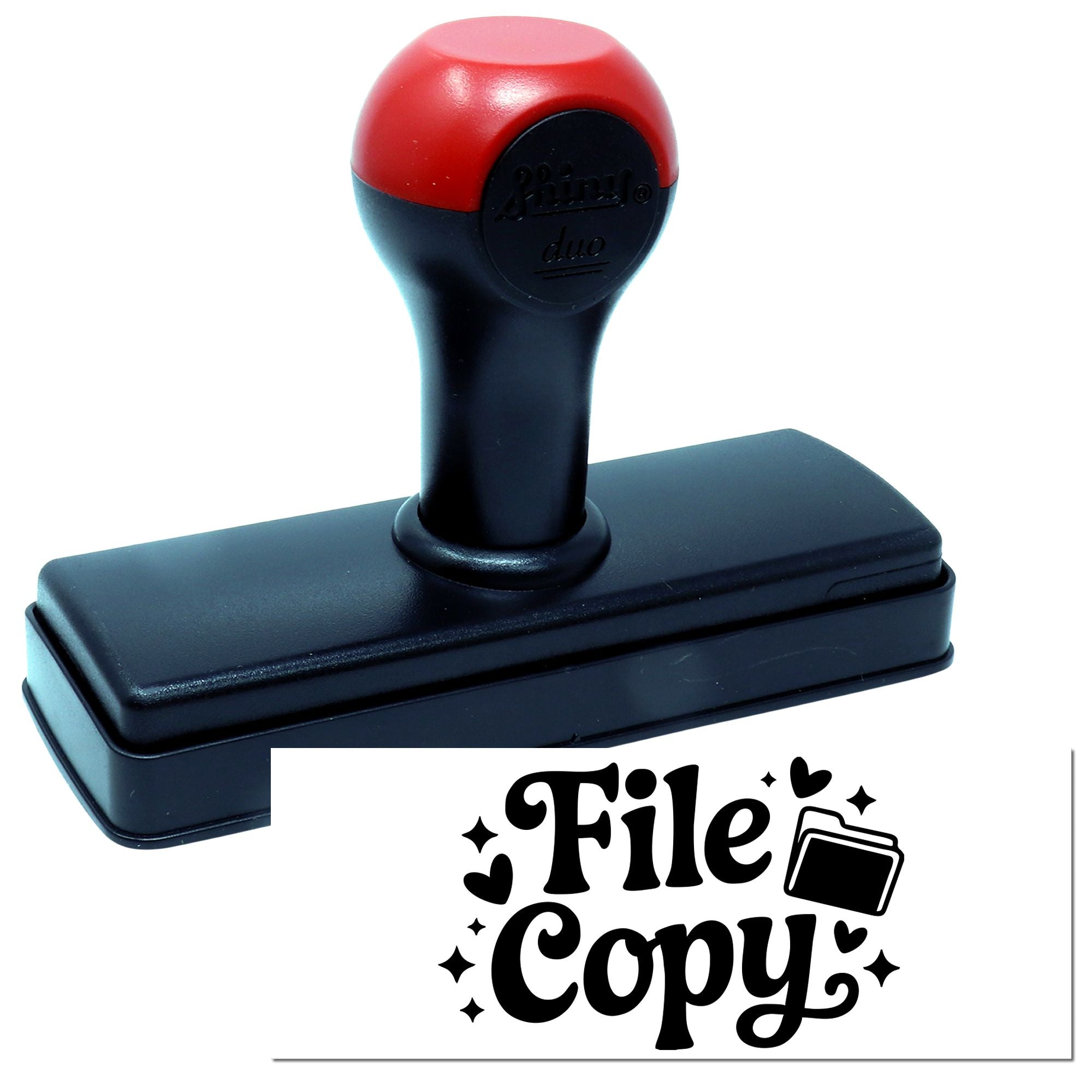 File Copy self-inking rubber stamp for labeling documents and office filing systems