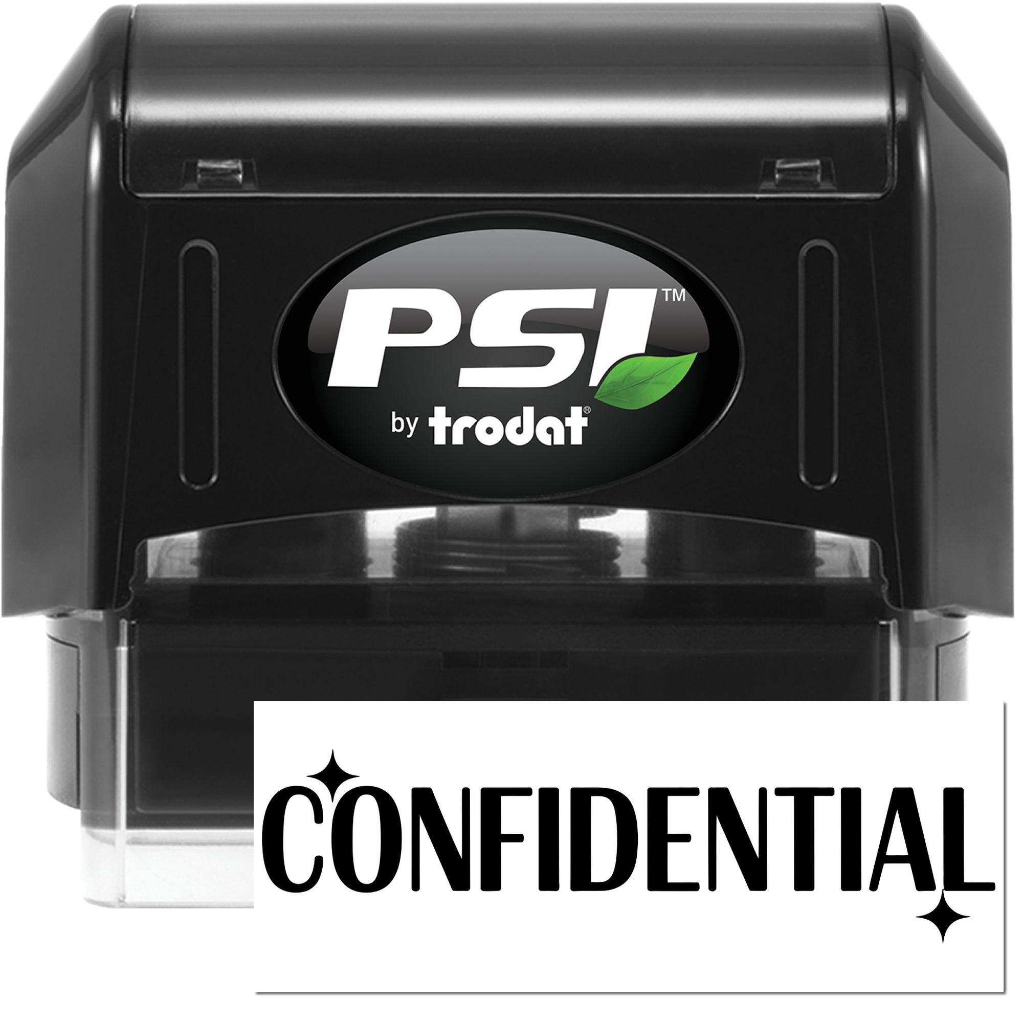 PSI by Trodat self-inking confidential rubber stamp for secure document marking and privacy labeling