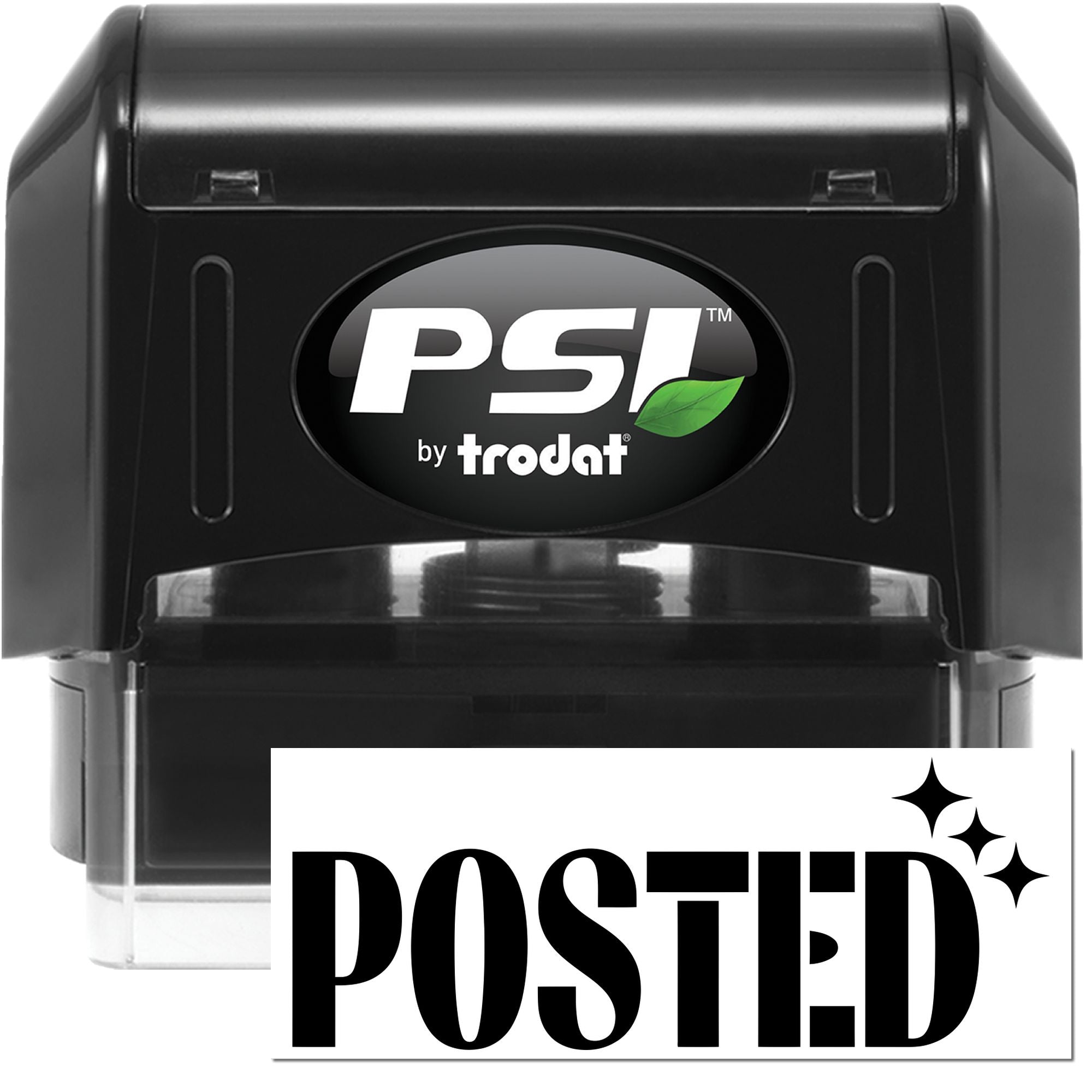 PSI by Trodat self-inking rubber stamp with POSTED impression for mail and office use