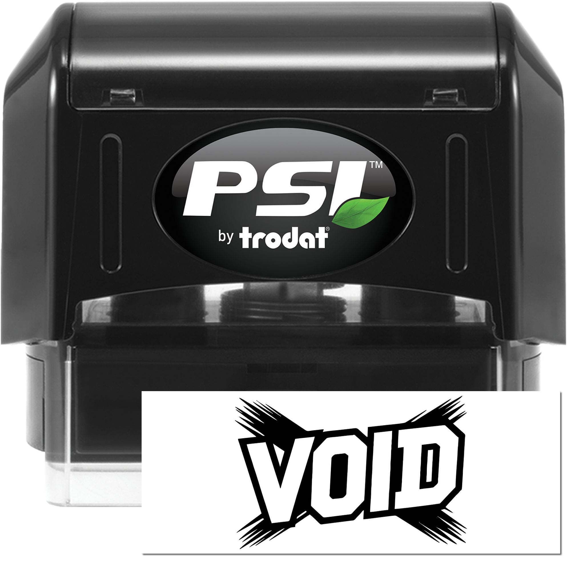 PSI by Trodat self-inking rubber stamp with VOID imprint for document security marking.