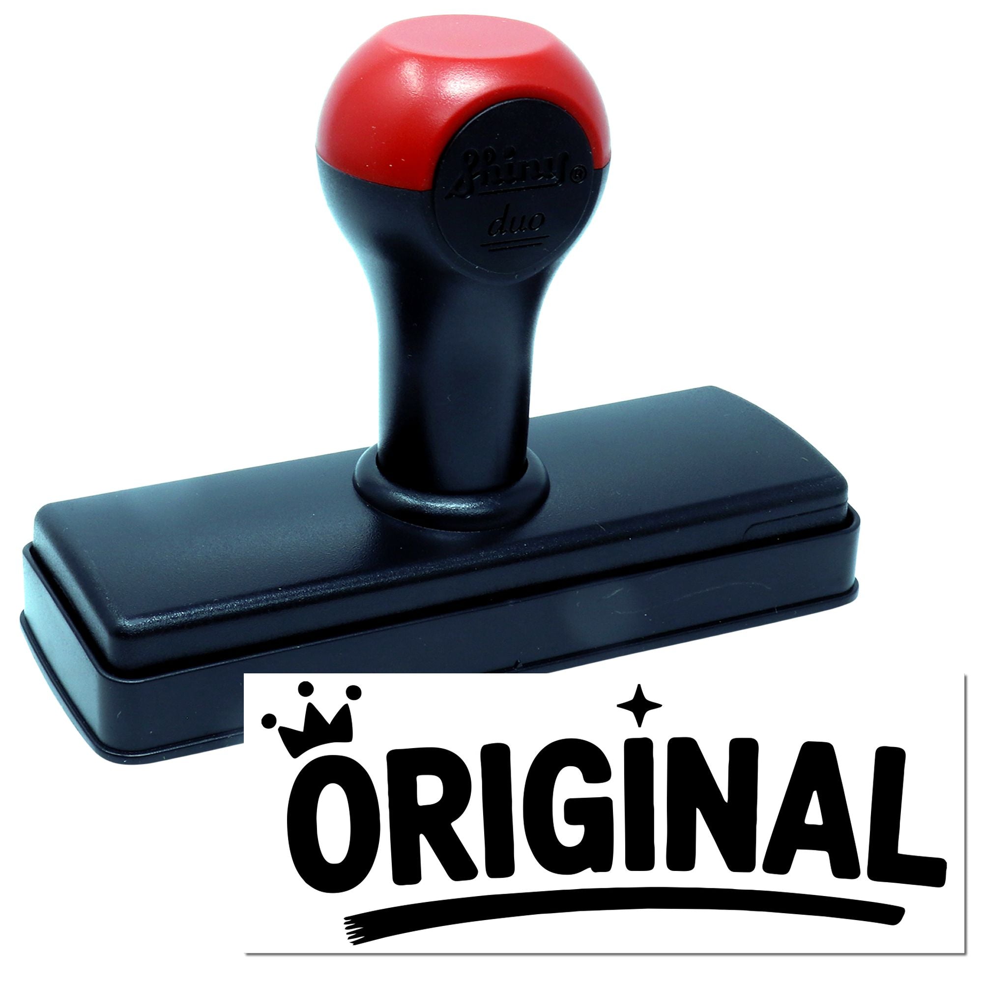 Self-inking rubber stamp with Original imprint for marking documents and products